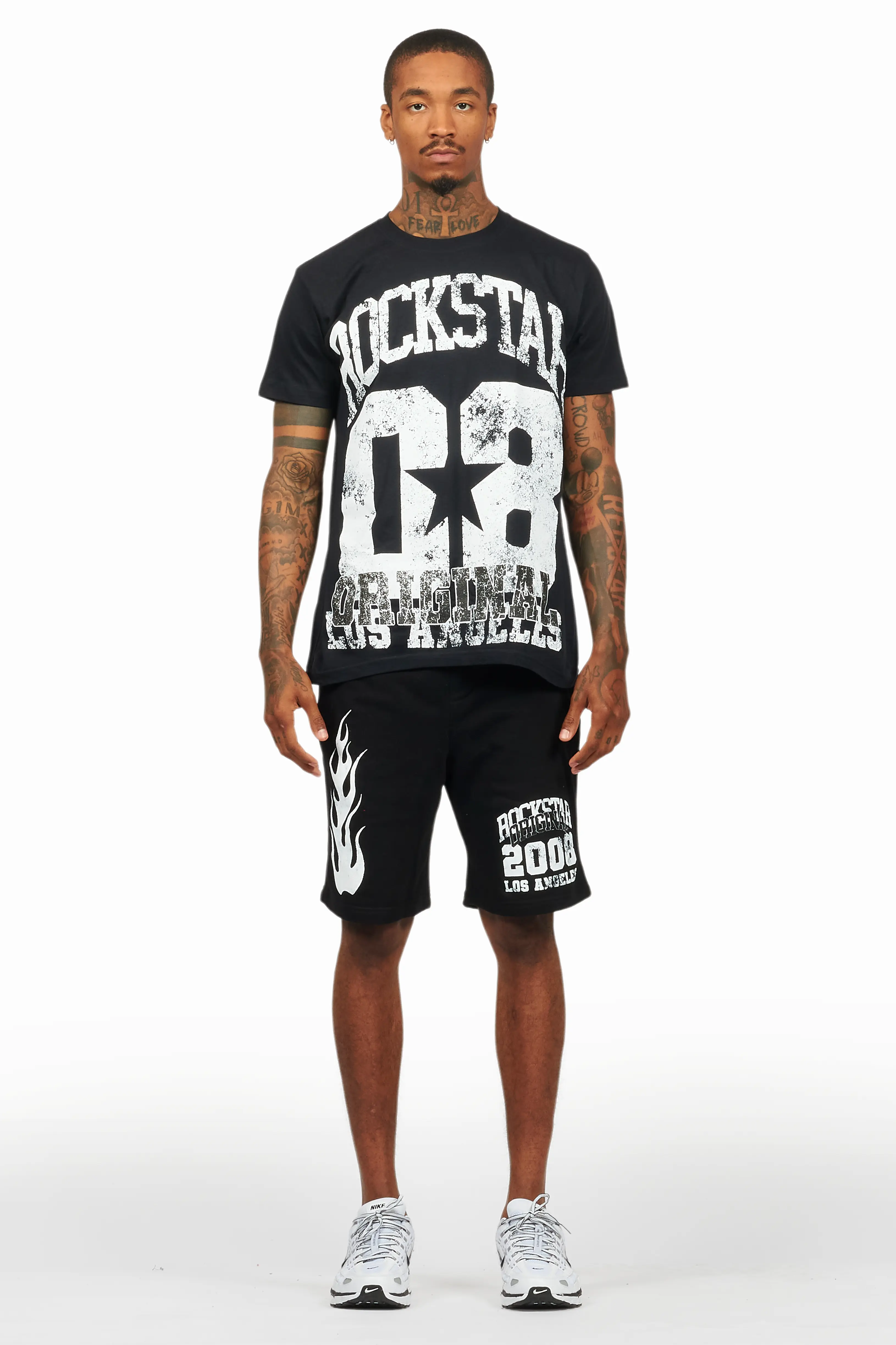 Edel Black T-Shirt Short Set - Image 2