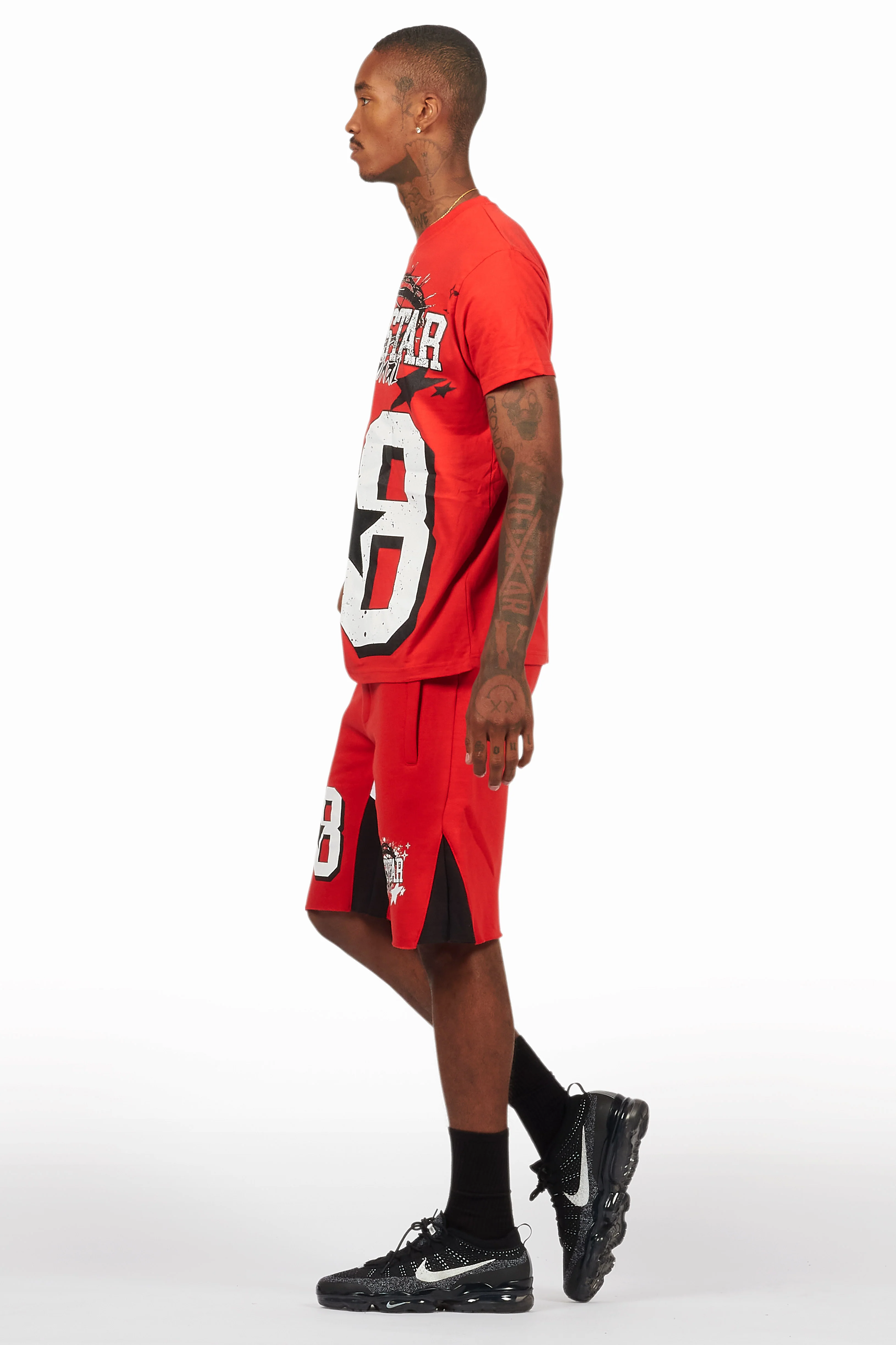 Allstar Red/White T-Shirt Short Set - Image 5
