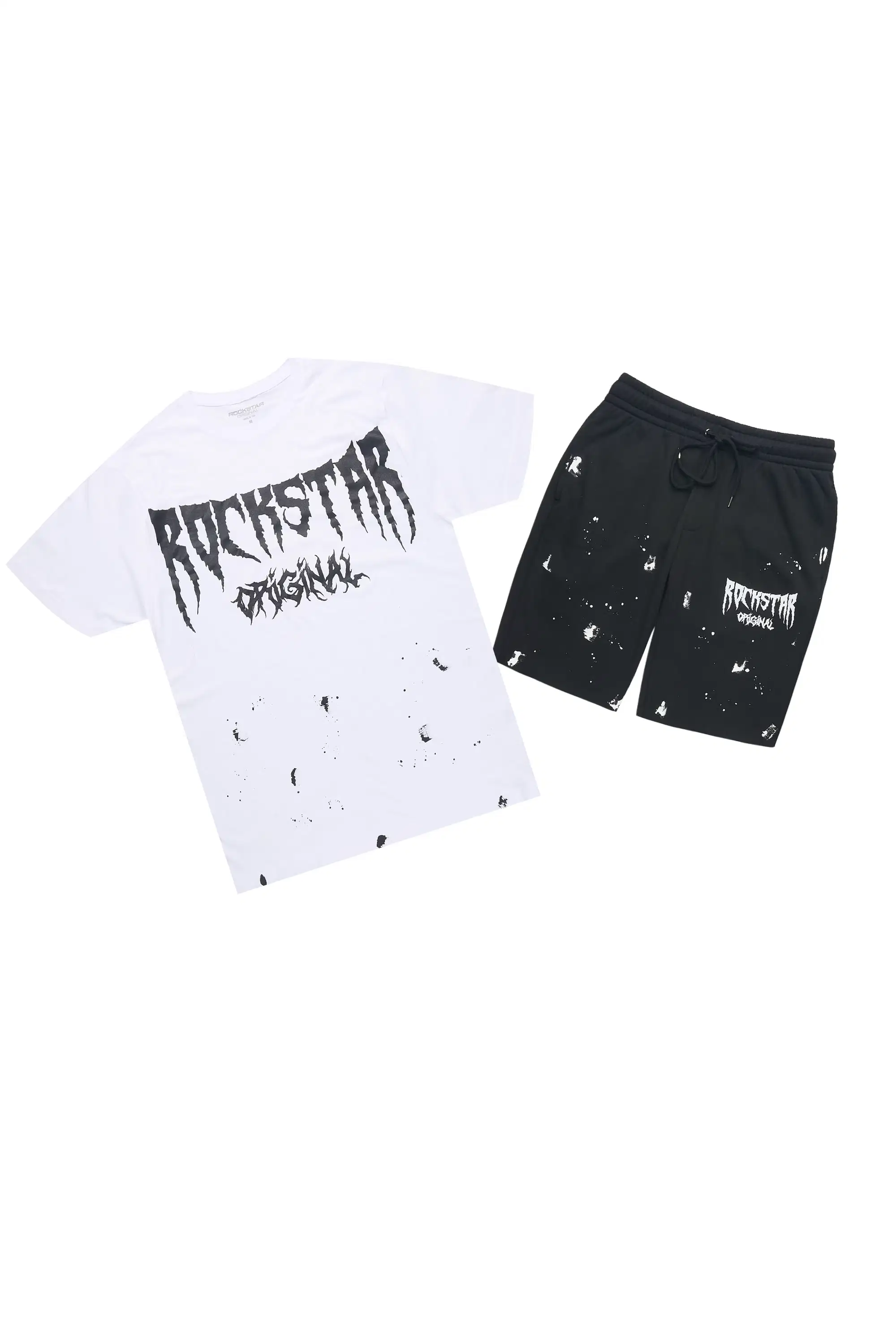 Twinkle White/Black T-Shirt/Short Set