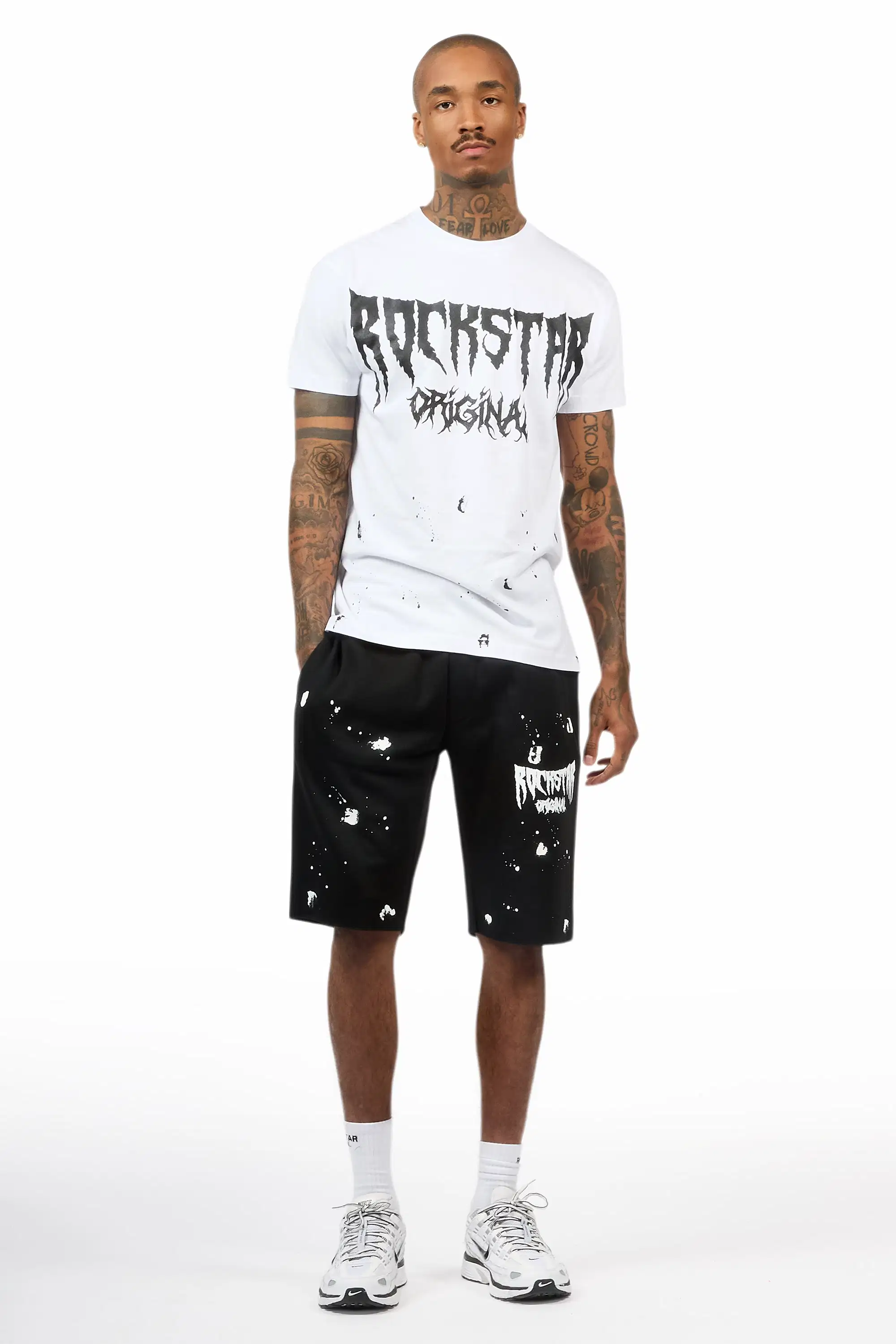 Twinkle White/Black T-Shirt/Short Set - Image 2