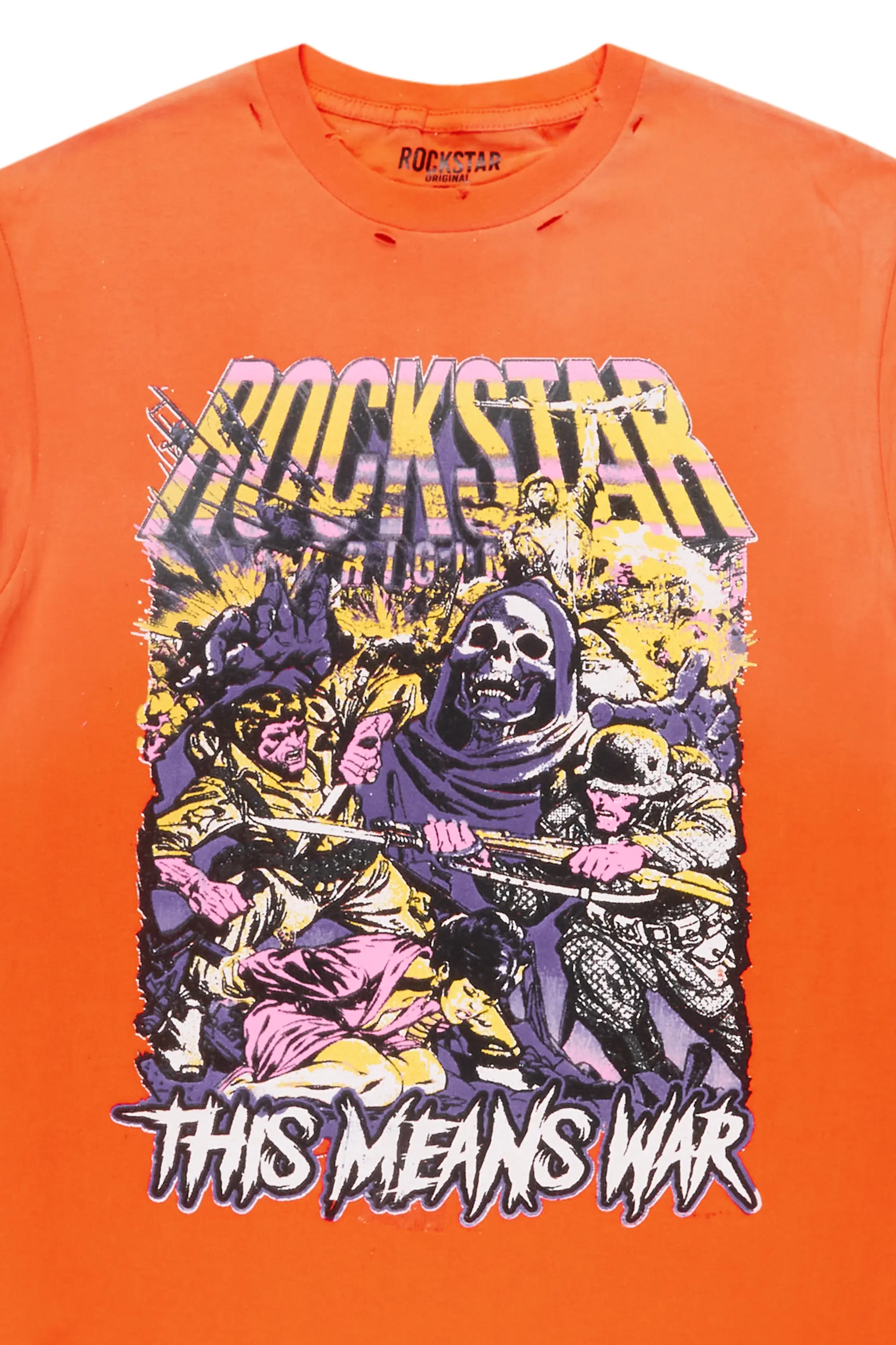 Normandie Orange Graphic T-Shirt - Image 2