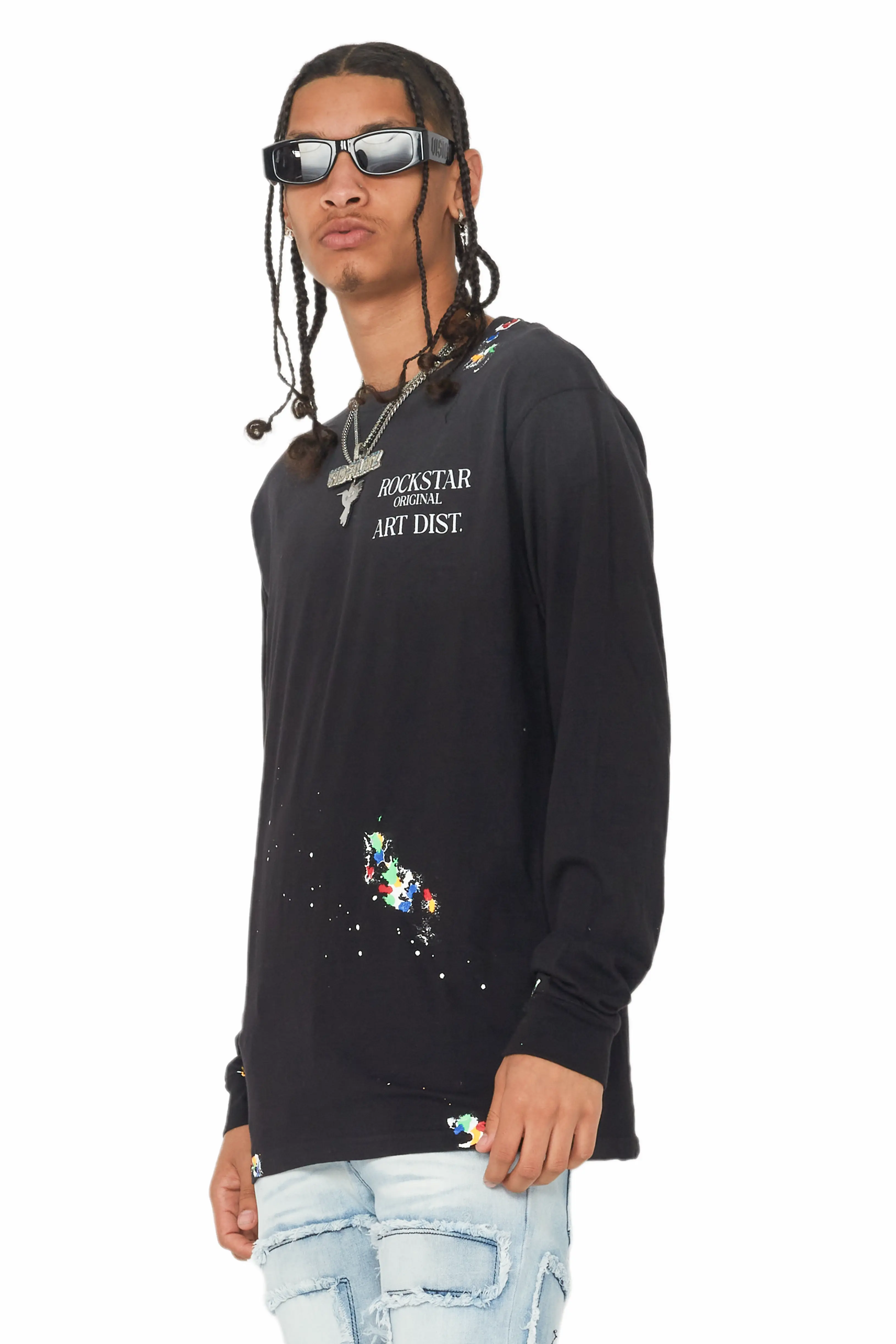 Palmer Black Long Sleeve T-Shirt - Image 2