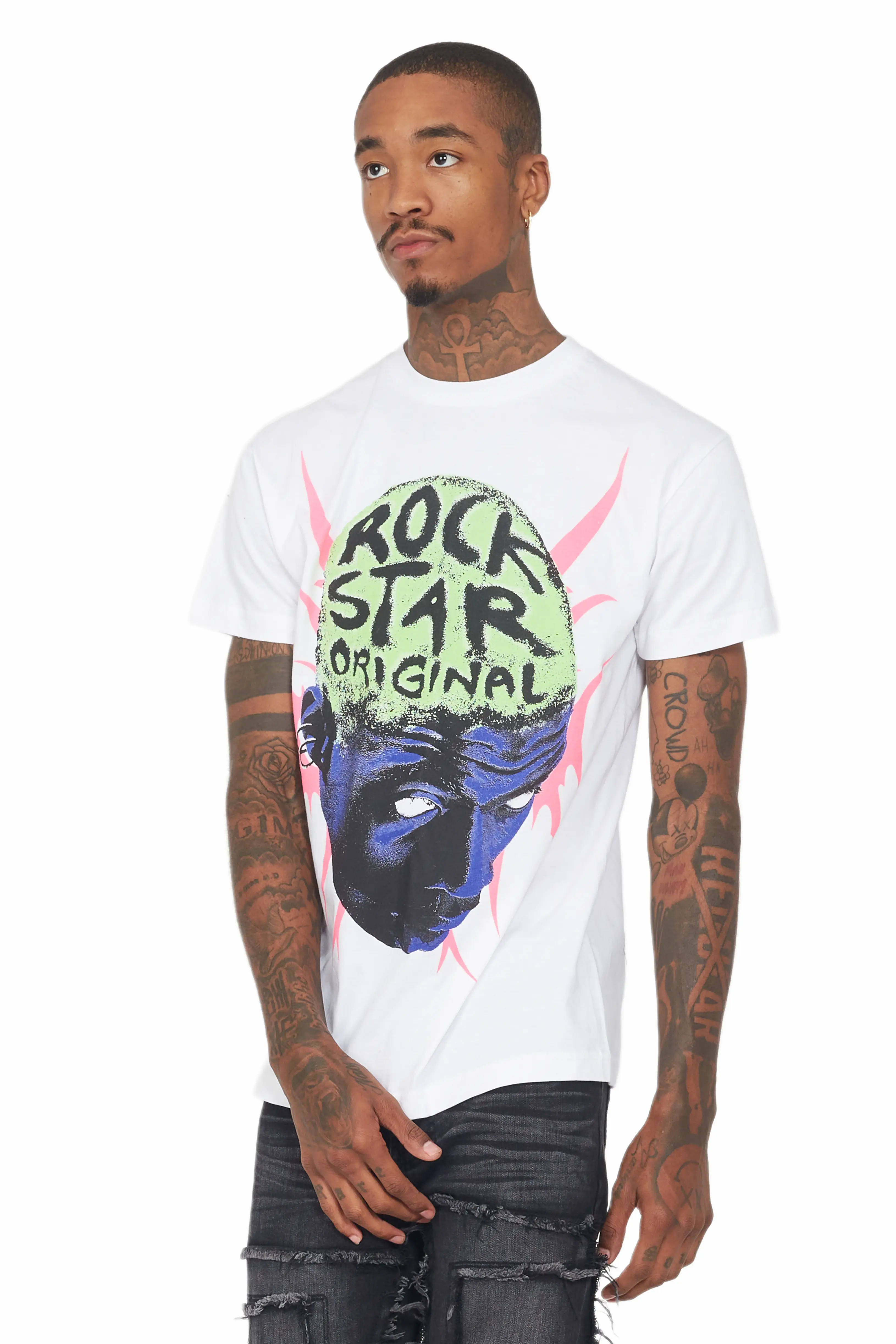 Weave White Graphic T-Shirt - Image 3