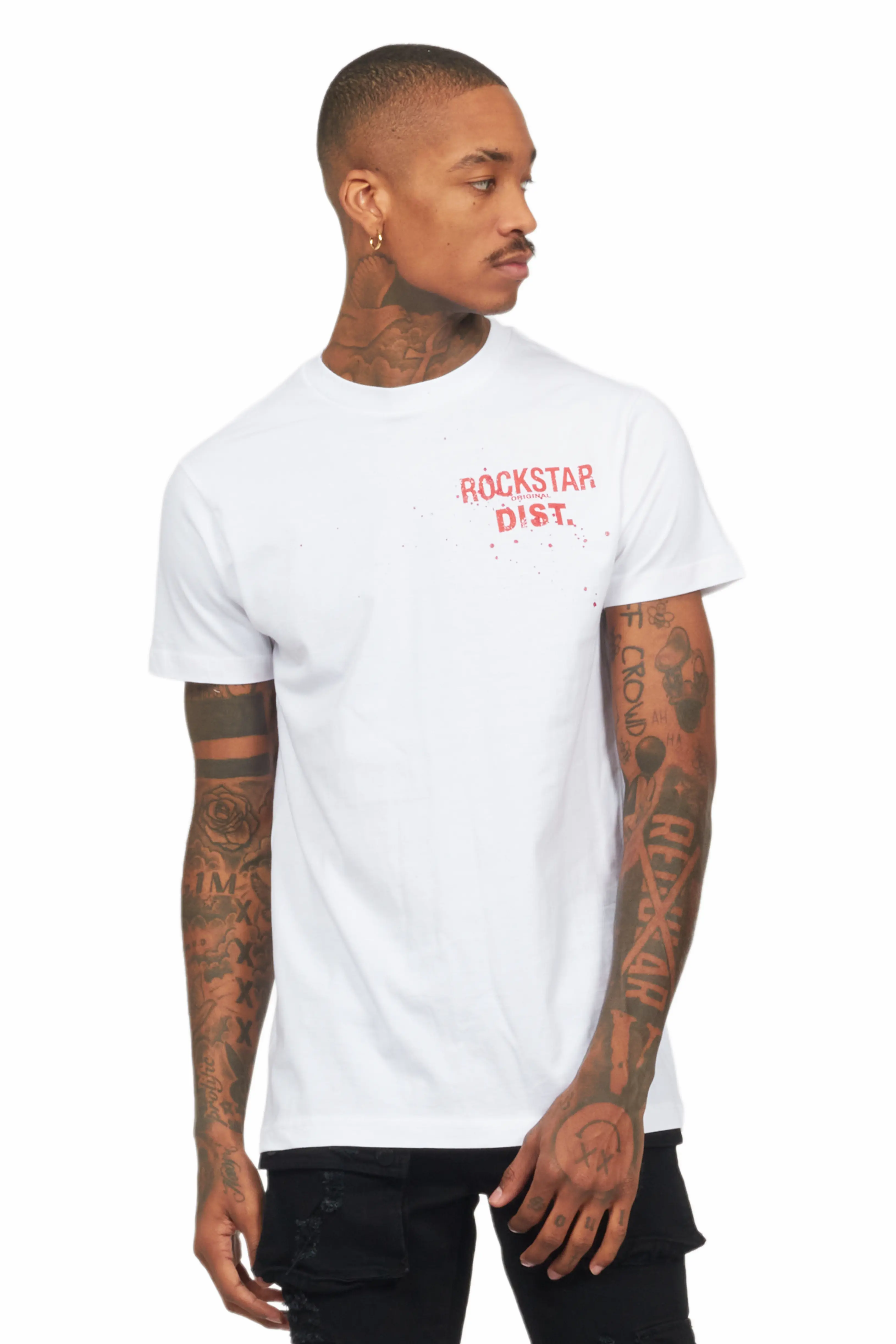 Teddy White/Red Graphic T-Shirt - Image 4