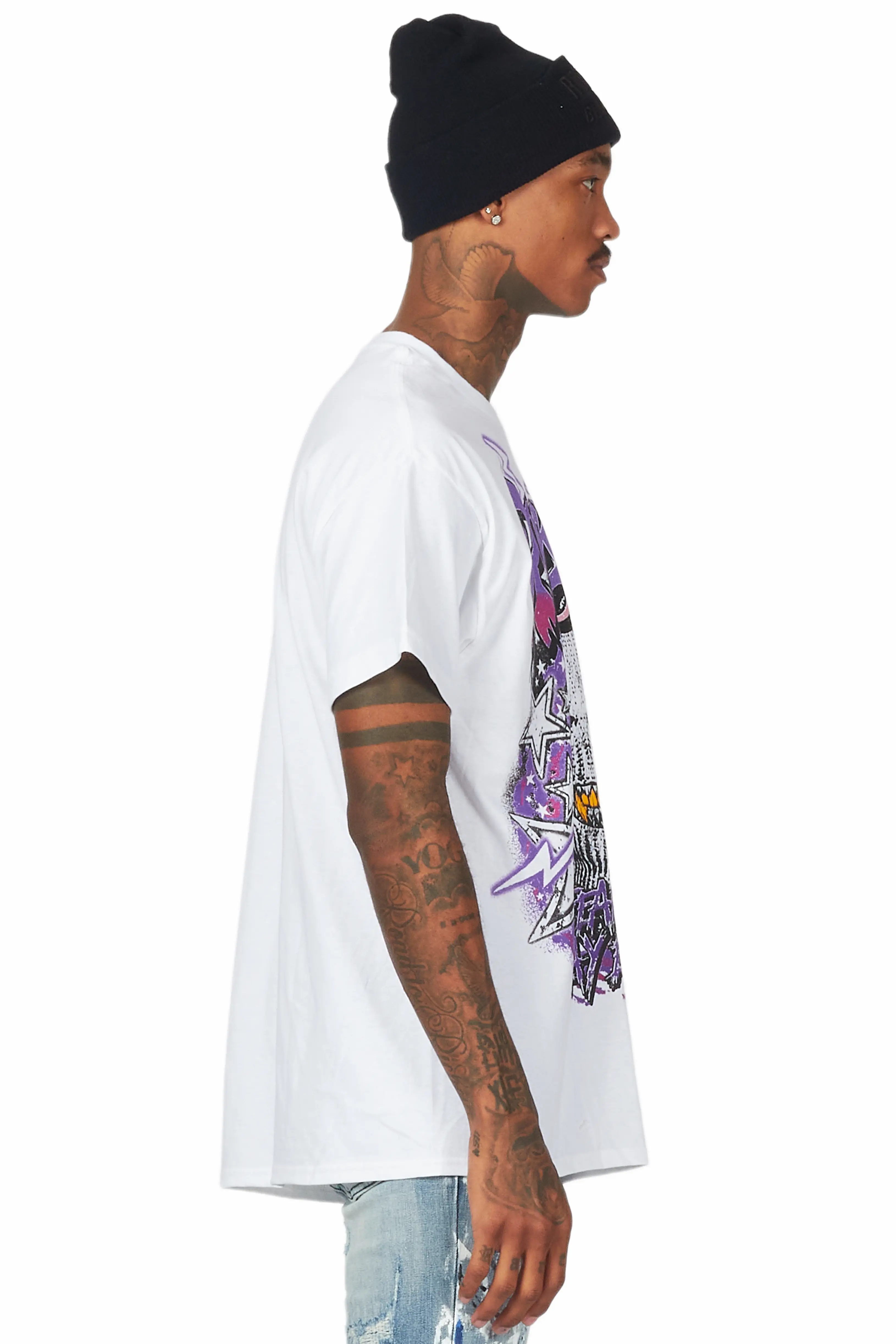 Kantin White Graphic T-Shirt - Image 4