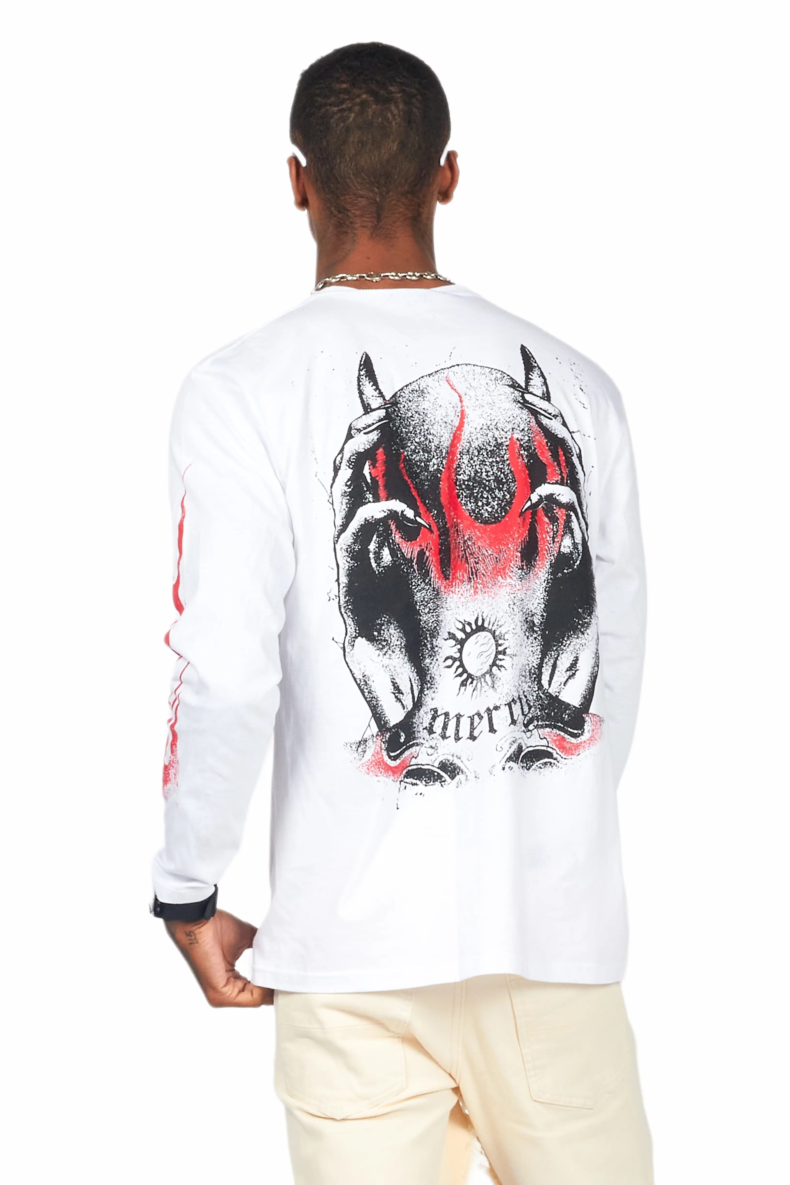 Mercy White Long Sleeve Graphic T-Shirt - Image 5