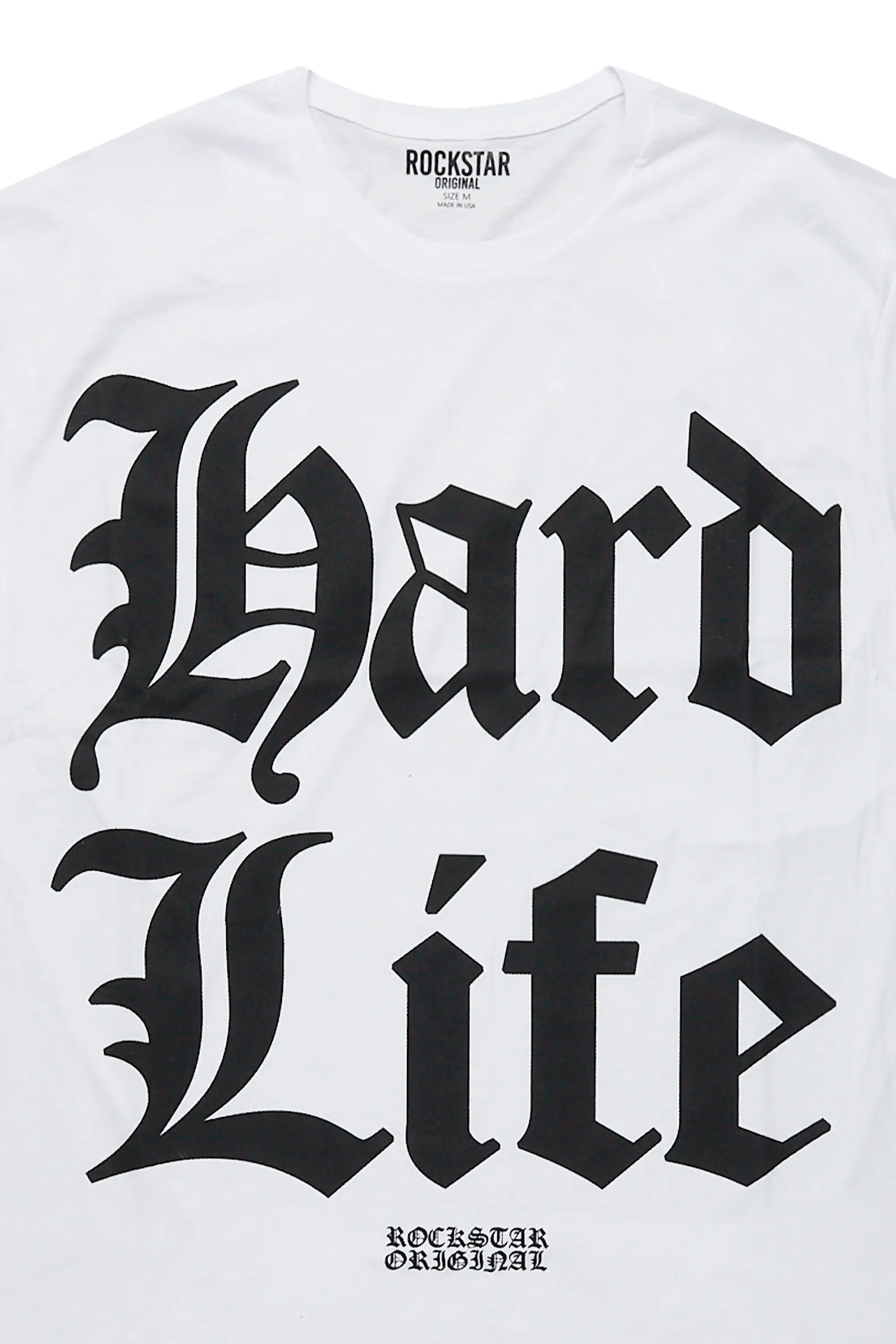 Hard Life White/Black Graphic T-Shirt - Image 3