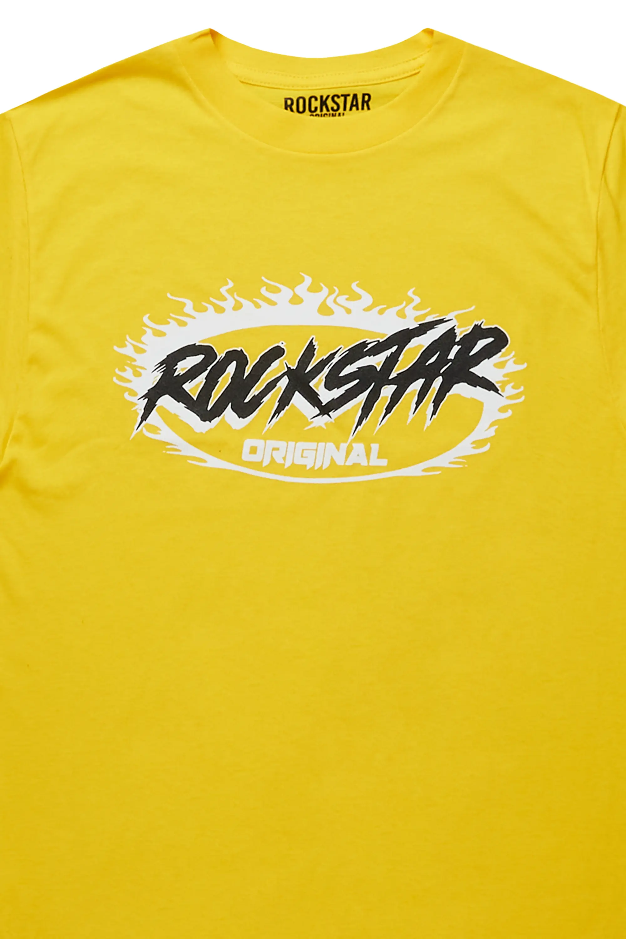 Draven Yellow Graphic T-Shirt - Image 2