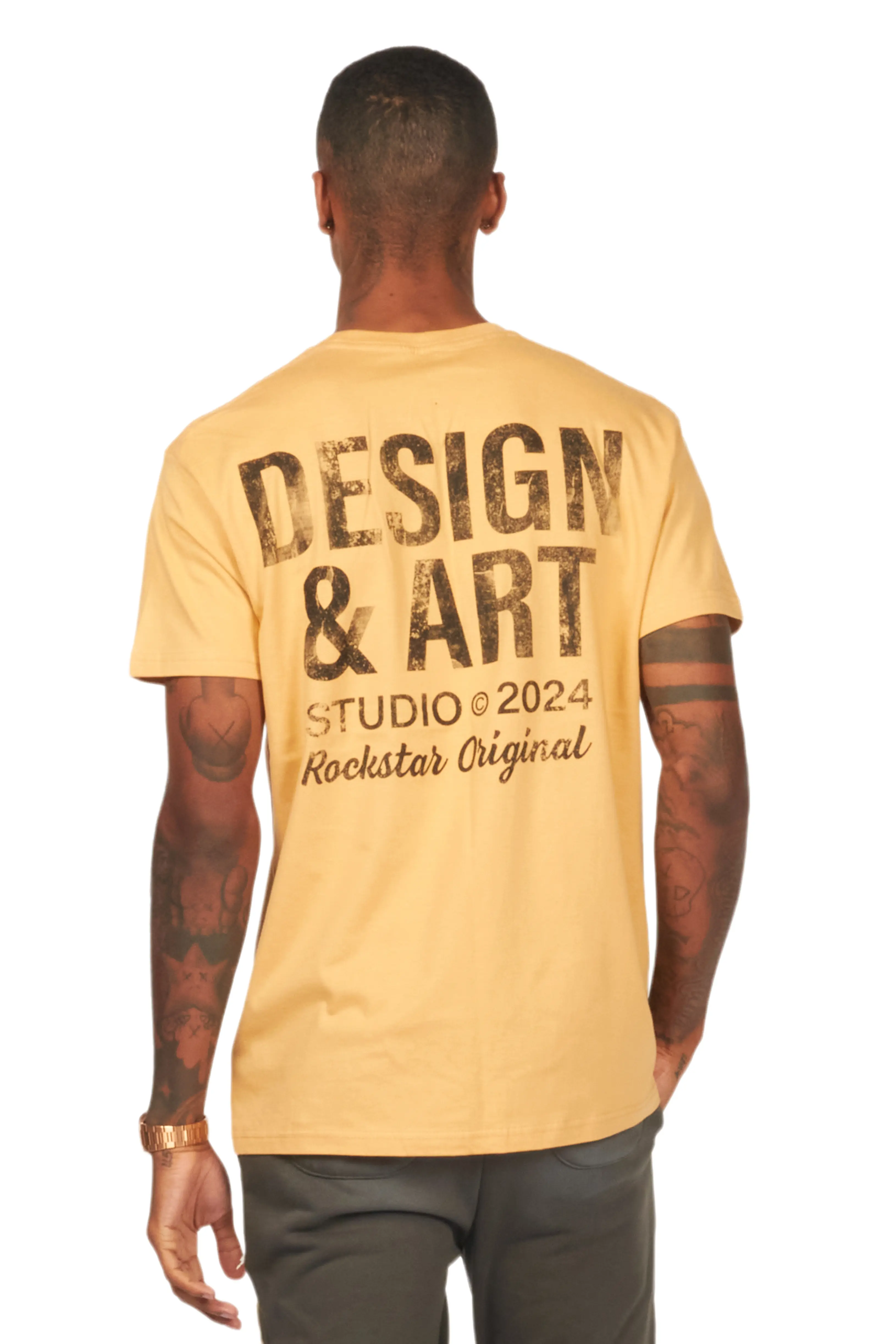 Mancha Beige/Black Graphic T-Shirt - Image 6
