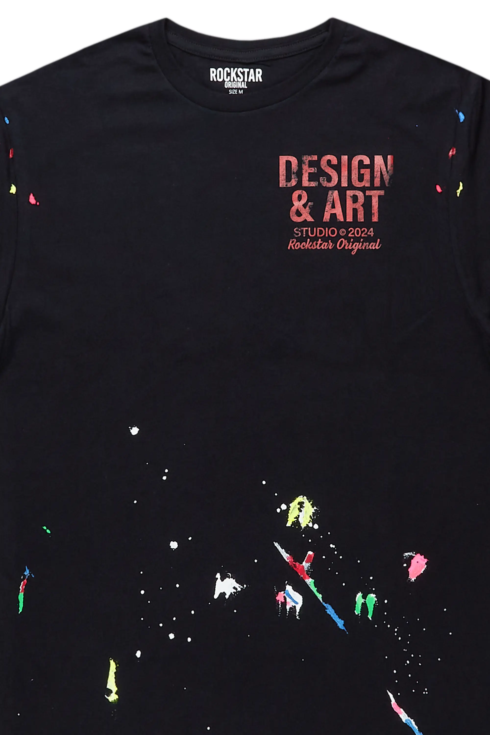 Mancha Black/Red Graphic T-Shirt - Image 2
