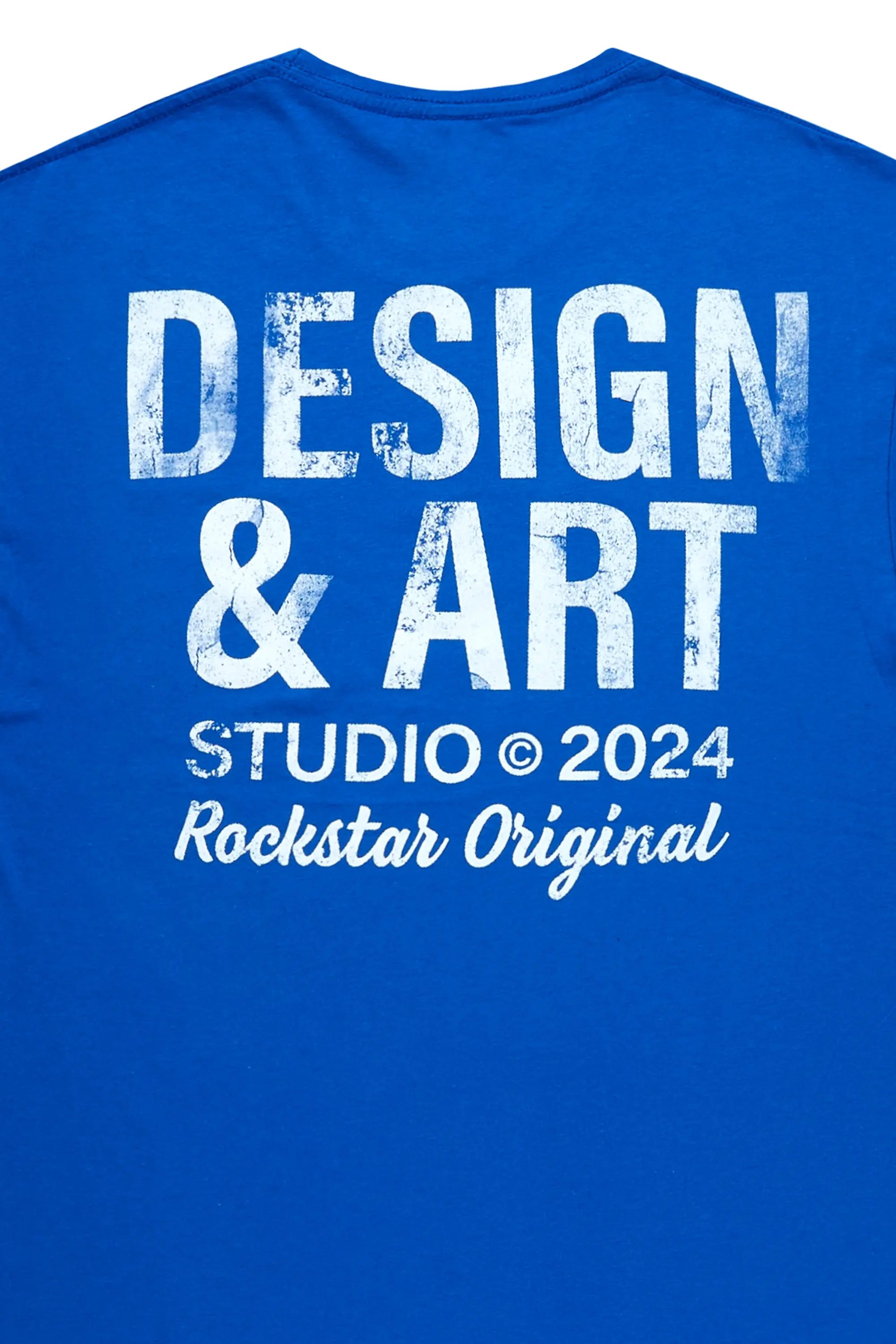 Mancha Royal/White Graphic T-Shirt - Image 5