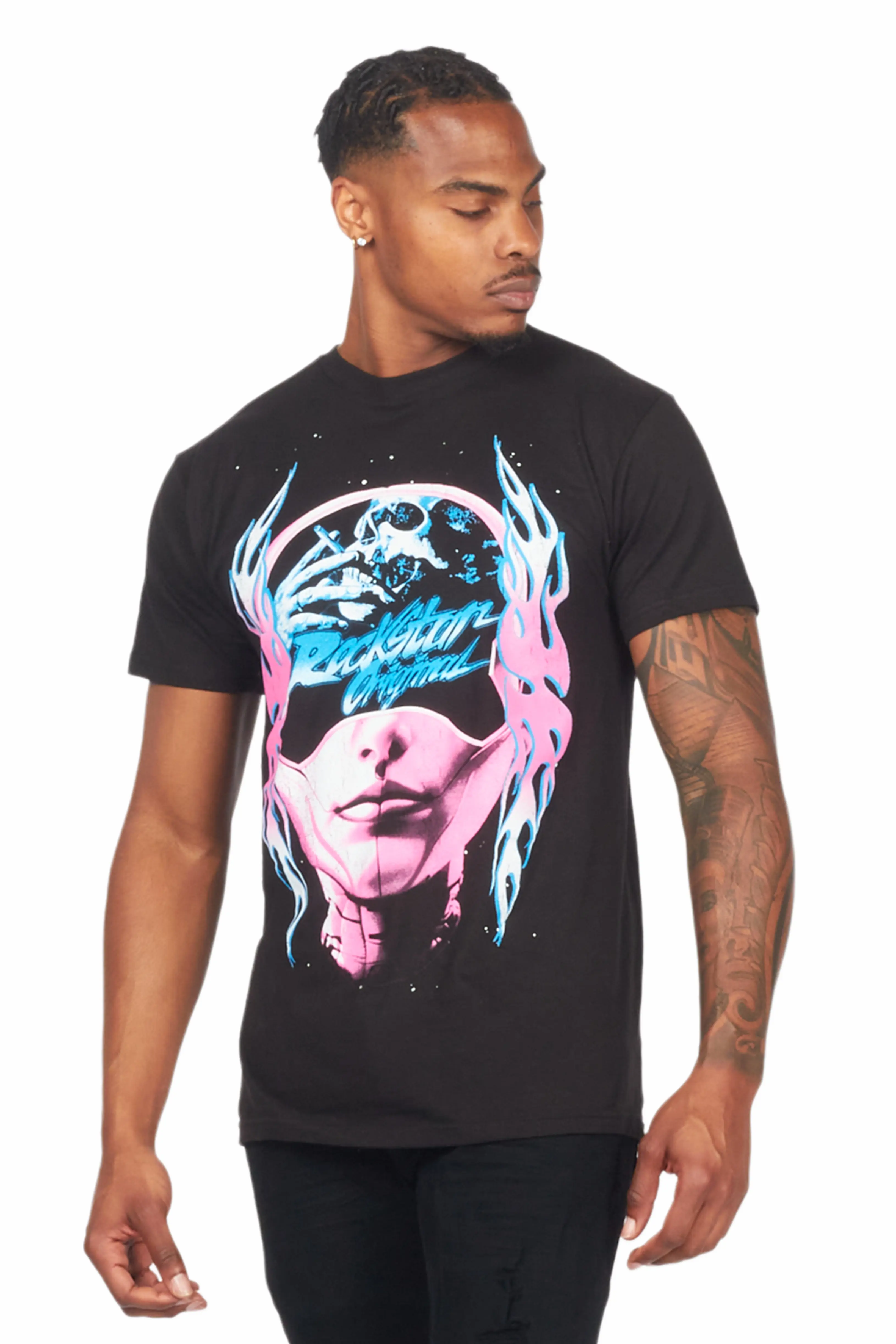 Blocka Black Graphic T-Shirt - Image 4