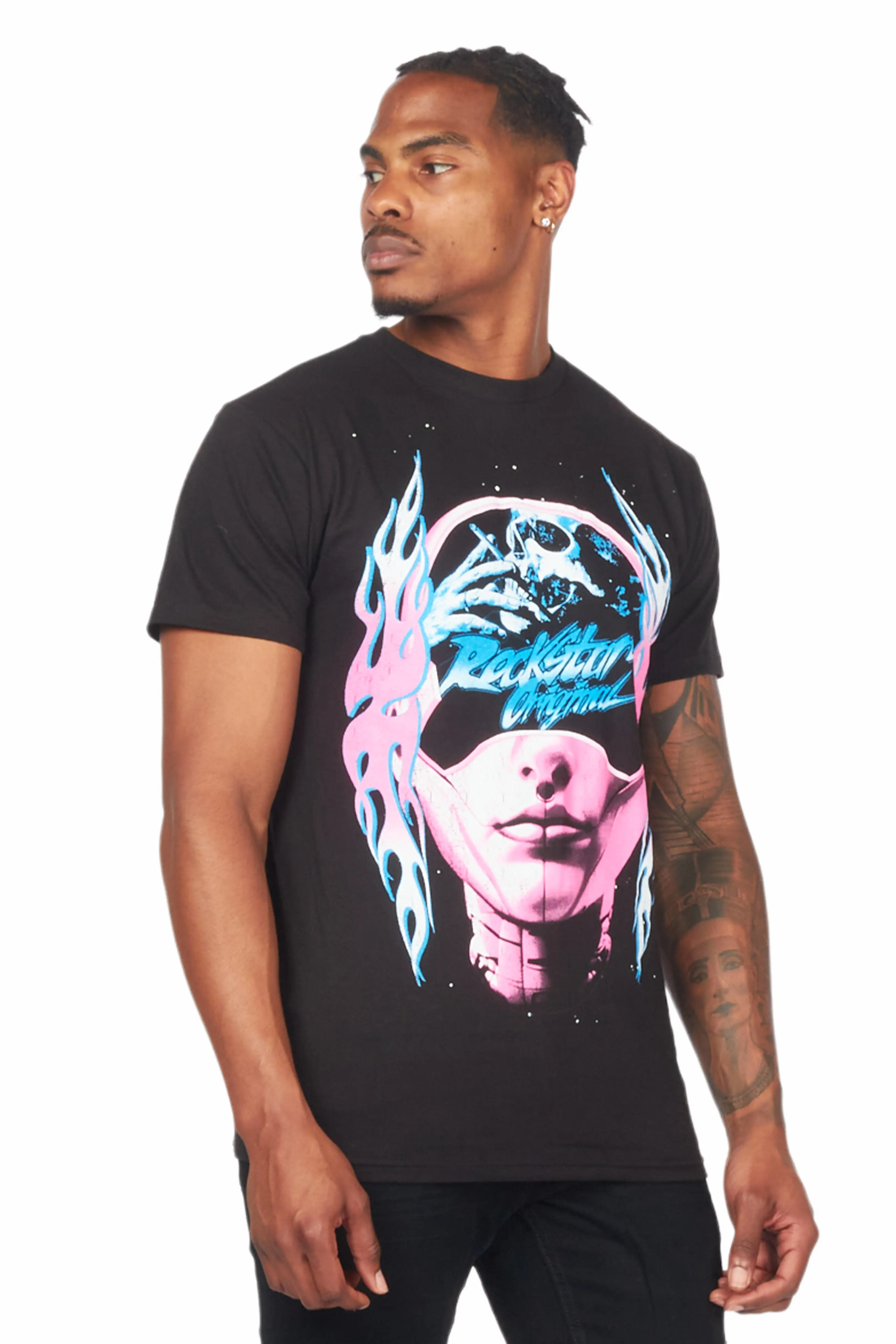 Blocka Black Graphic T-Shirt - Image 5