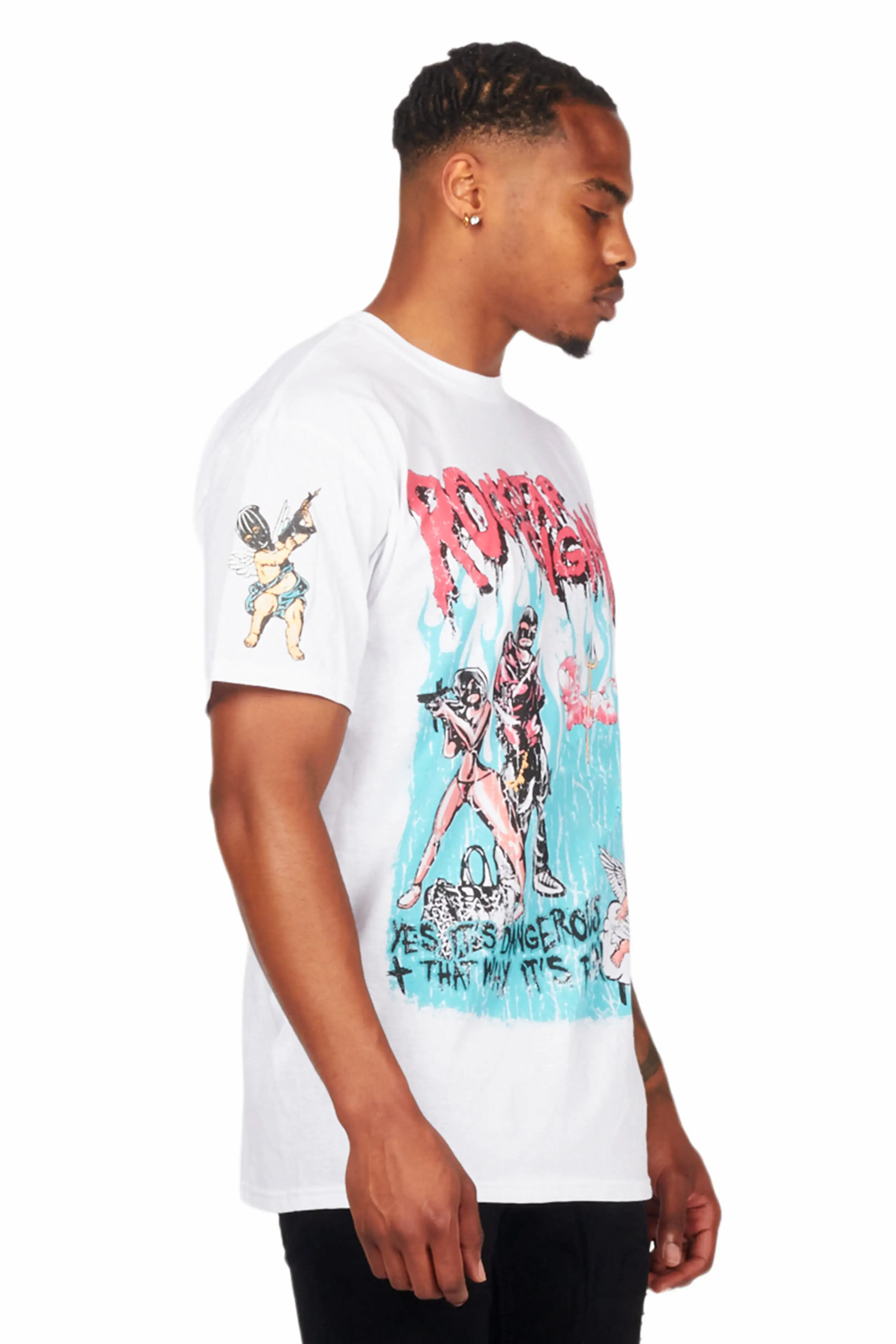 Little Lord White Graphic T-Shirt - Image 4