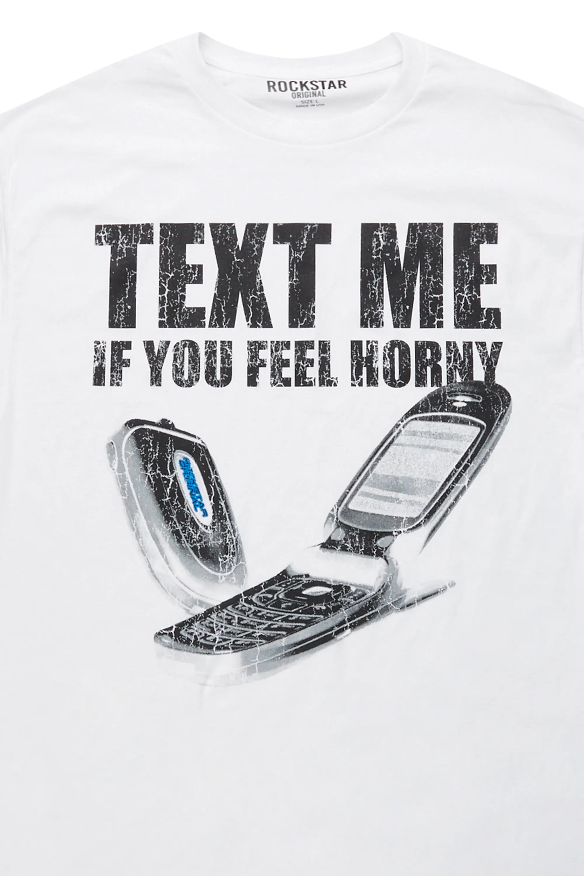 Textme White Graphic T-Shirt - Image 4