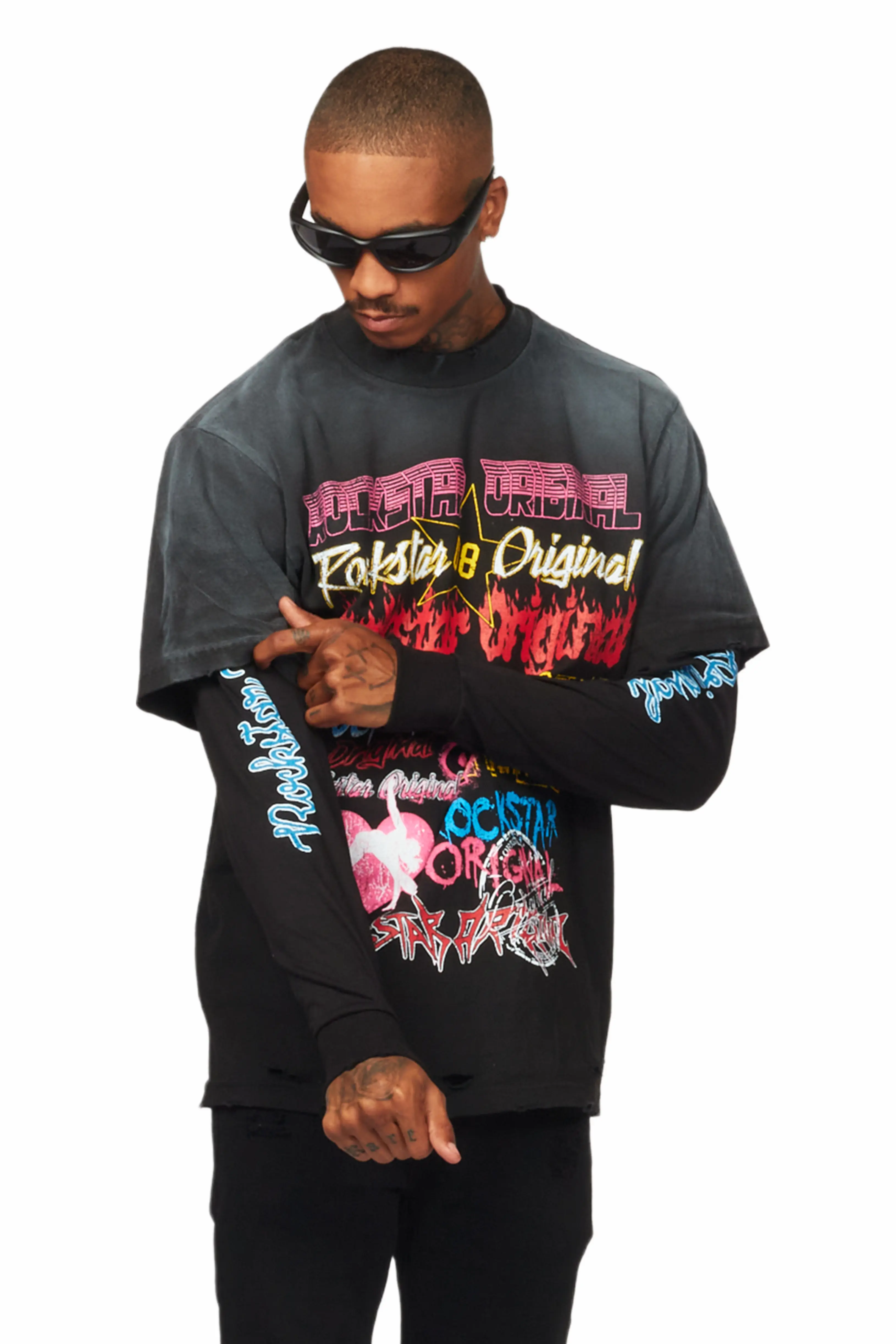 Floridabolous Black Long Sleeve Graphic T-Shirt - Image 4