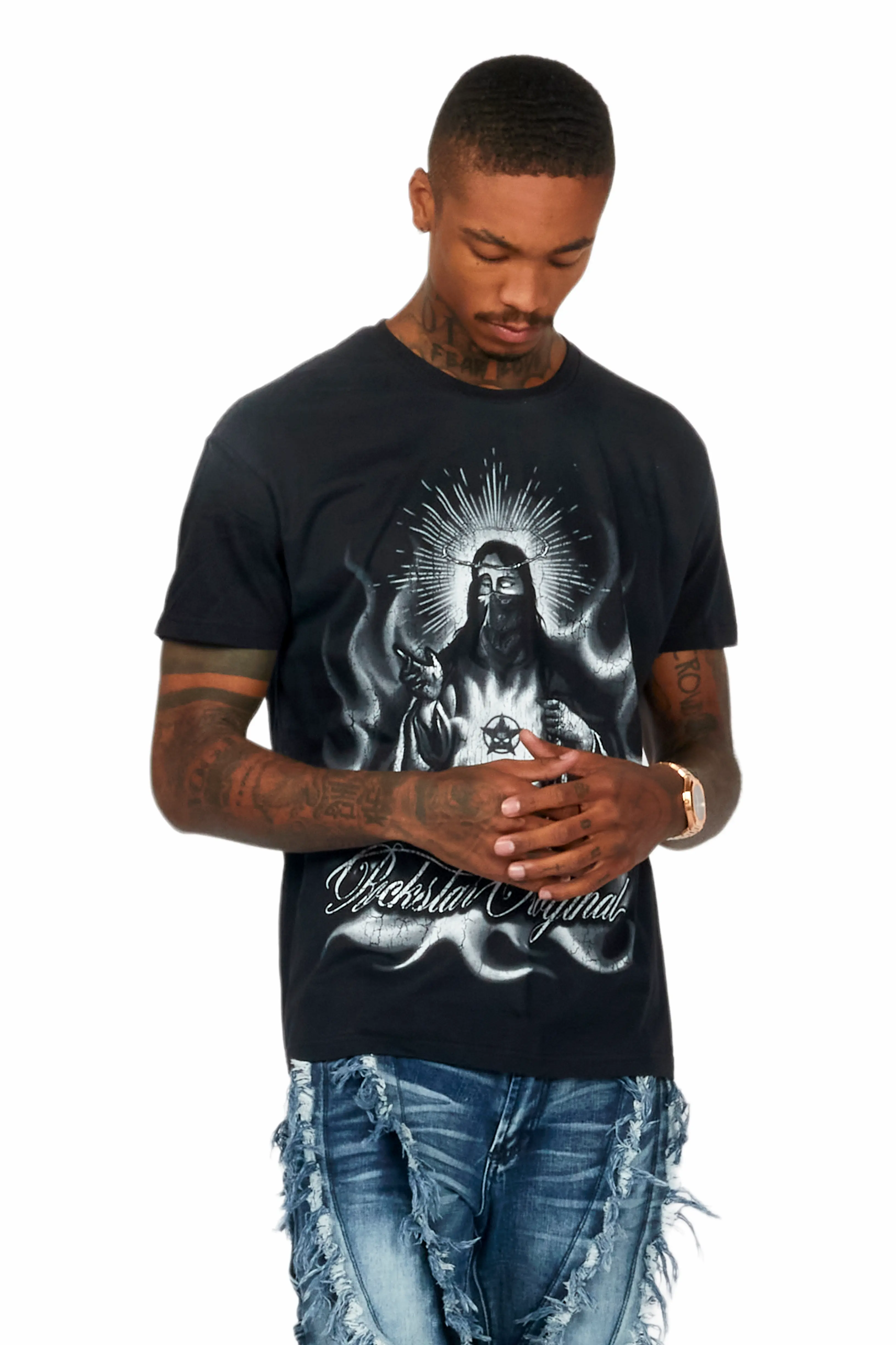Schlep Black Graphic T-Shirt - Image 5