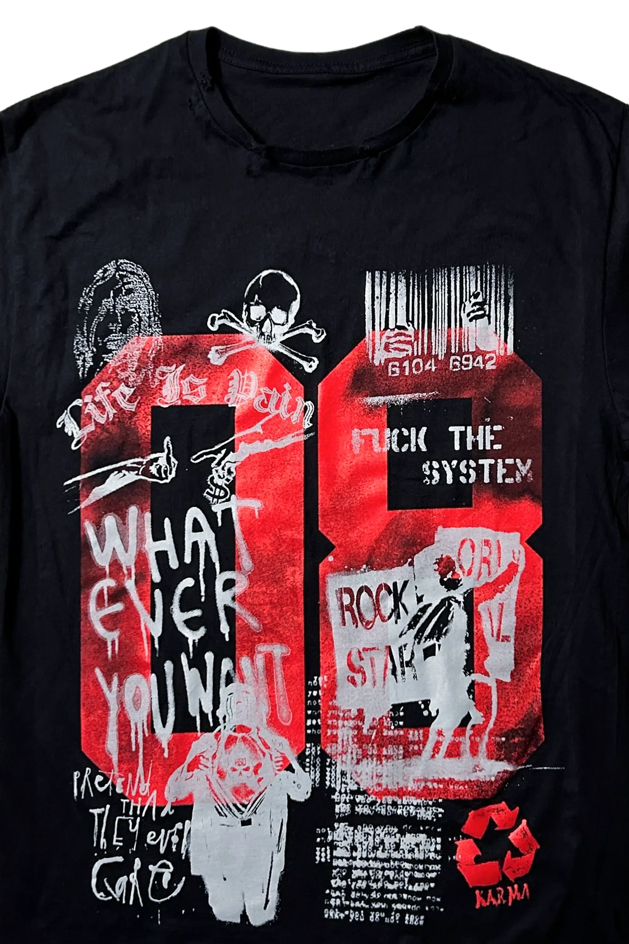 Grill Black Graphic Oversized T-Shirt - Image 4
