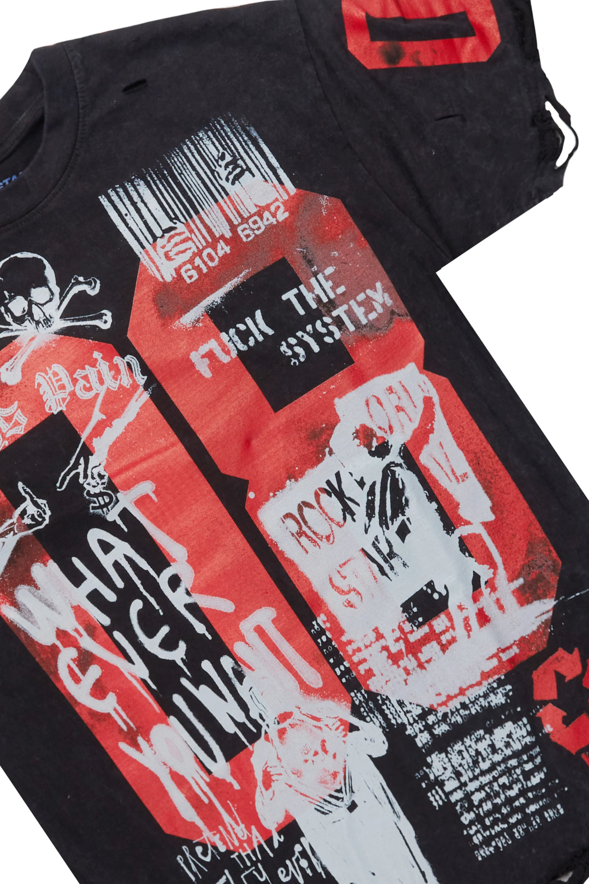 Grill Vintage Black Graphic Oversized T-Shirt - Image 6