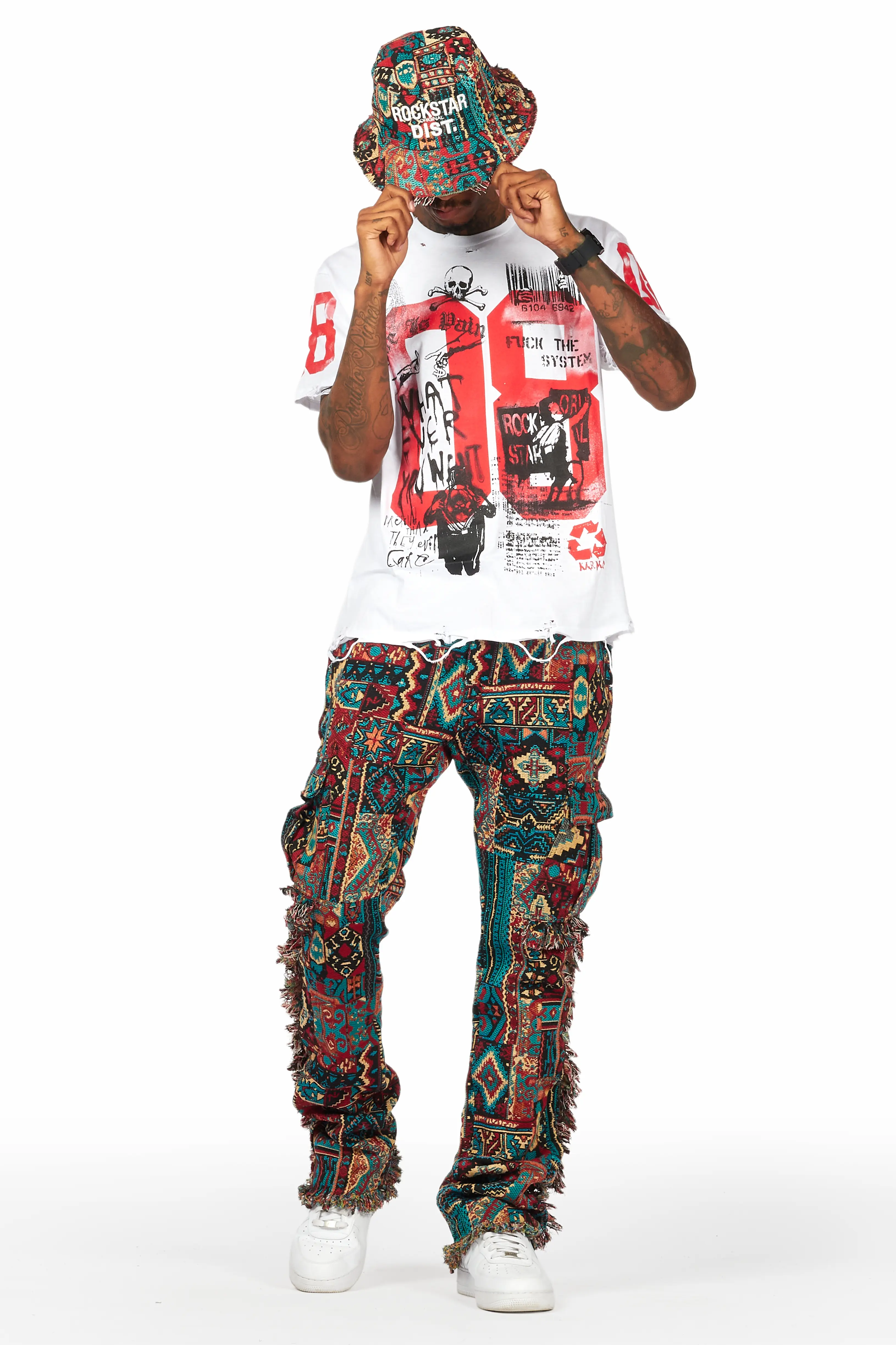 Grill White Graphic Oversized T-Shirt - Image 4