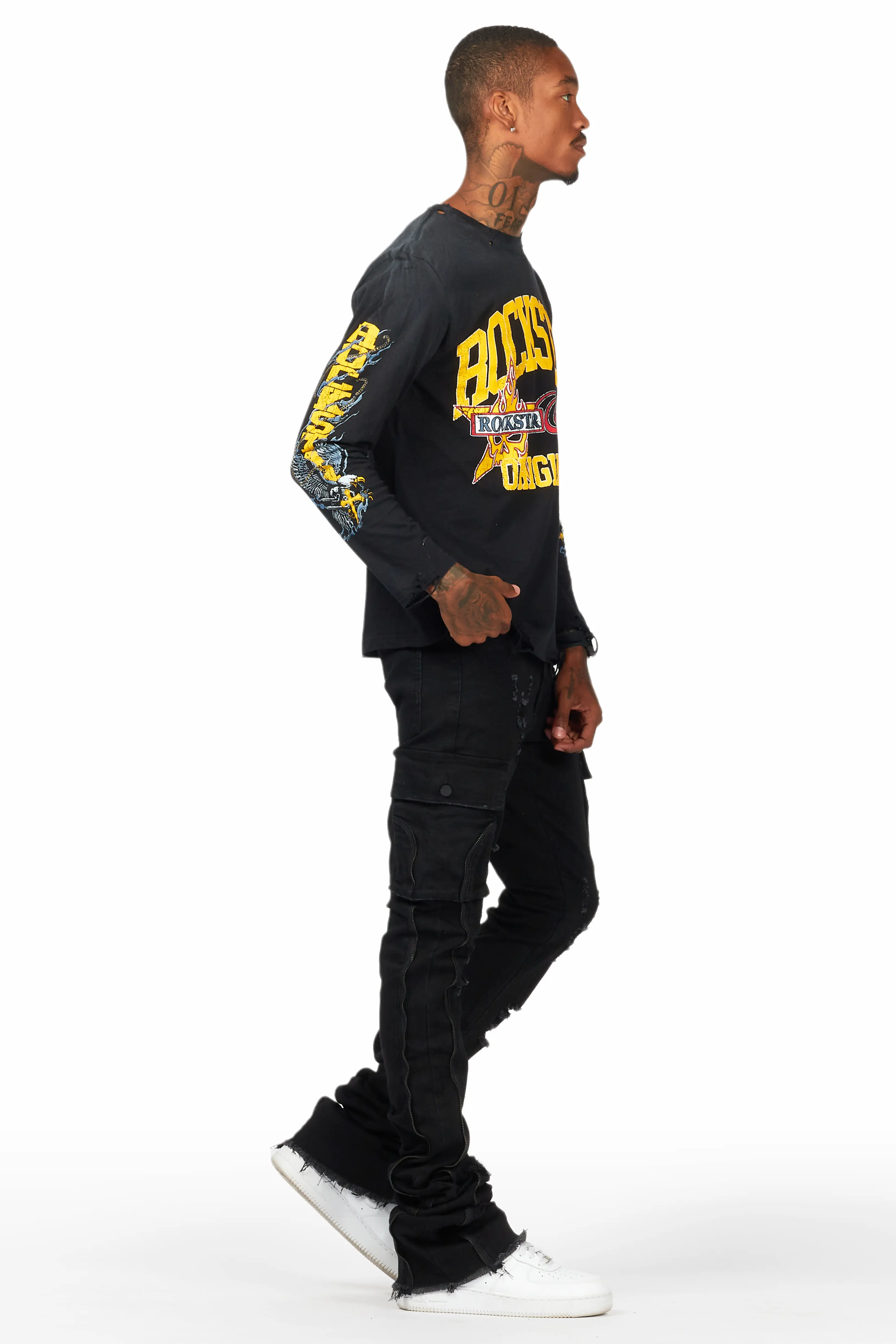 Eppy Black Long Sleeve Graphic T-Shirt - Image 3
