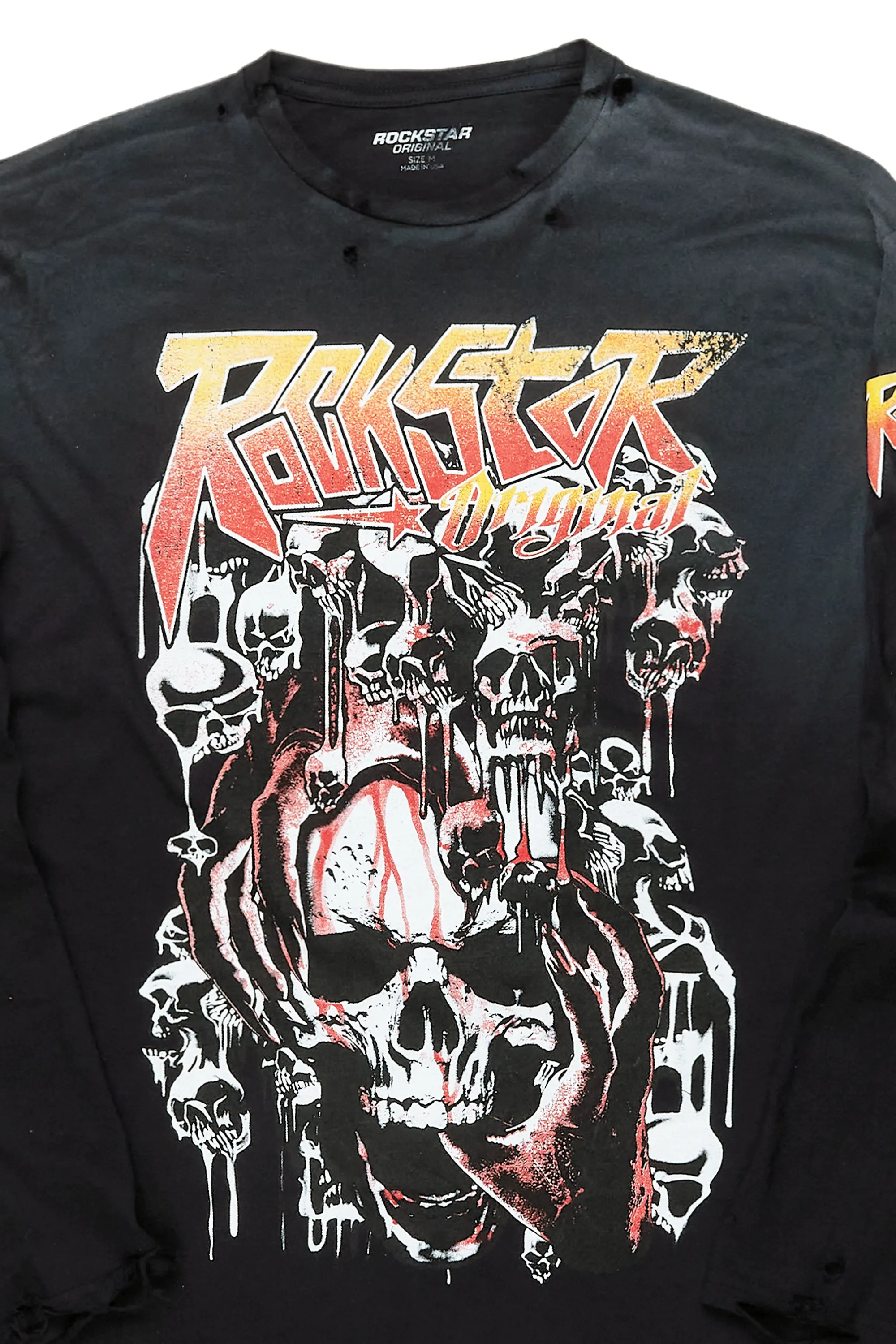 Grady Black Long Sleeve Graphic T-Shirt - Image 5