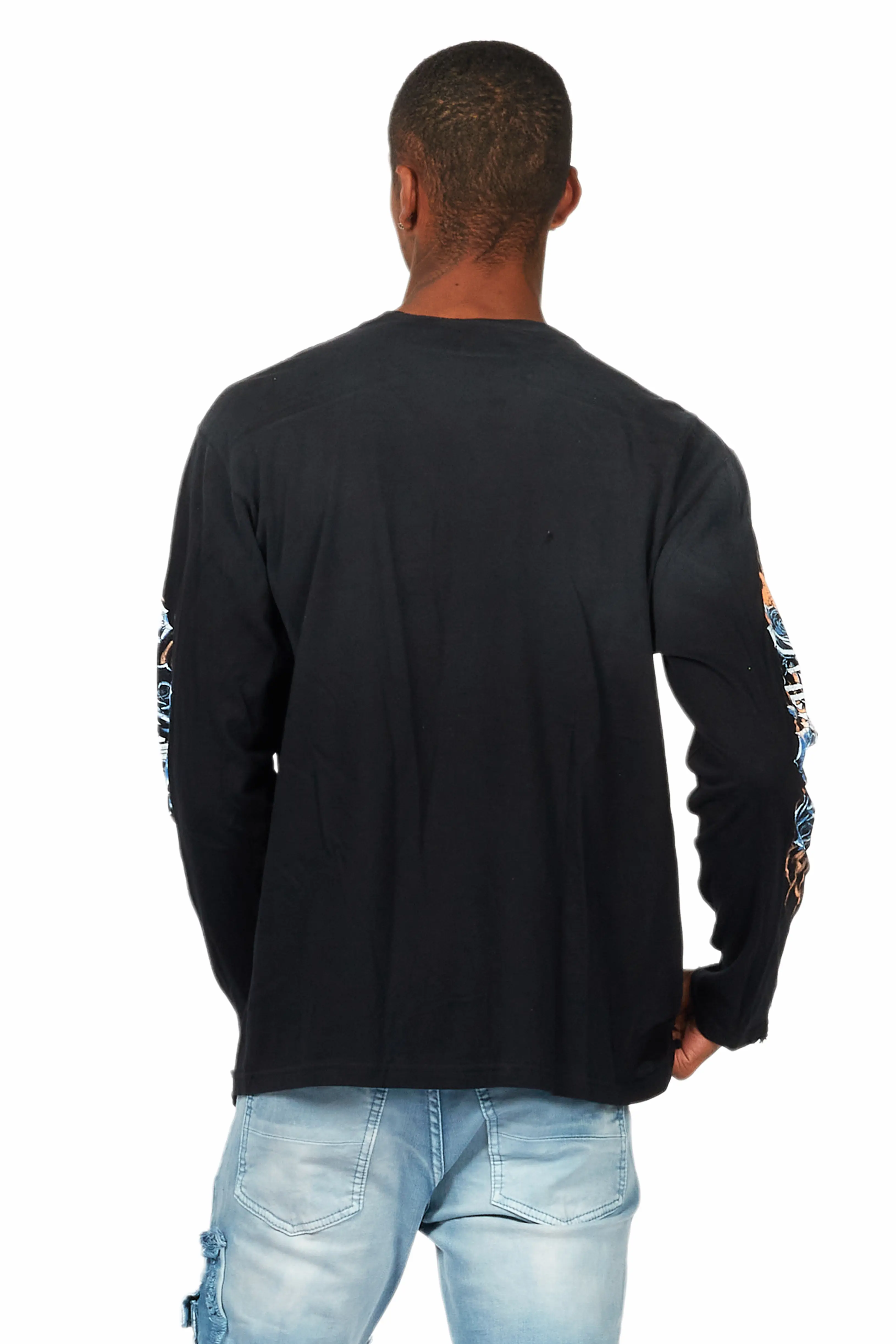 Texastea Black Long Sleeve Graphic T-Shirt - Image 8