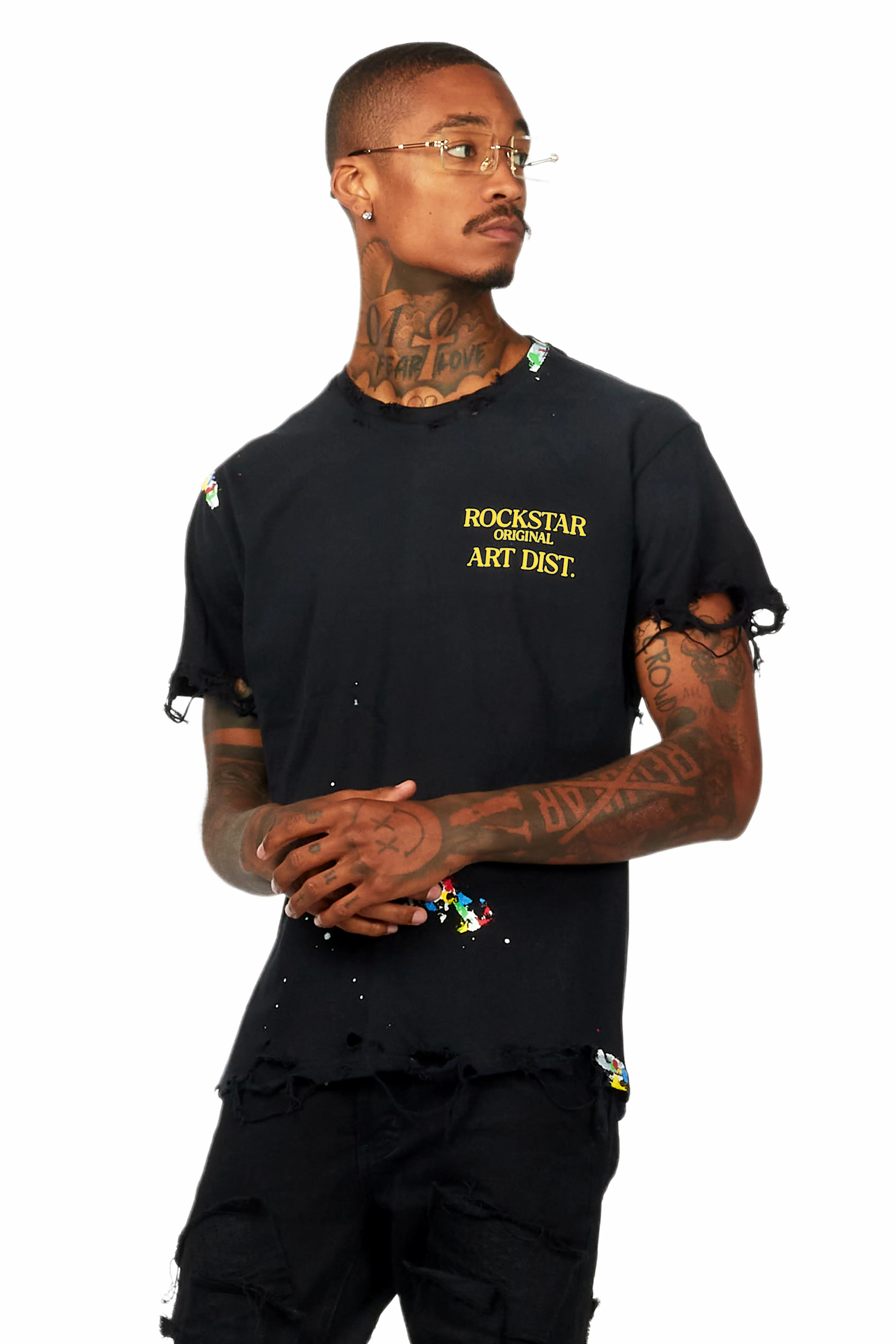 Vintage Palmer Black/Yellow Graphic T-Shirt - Image 4