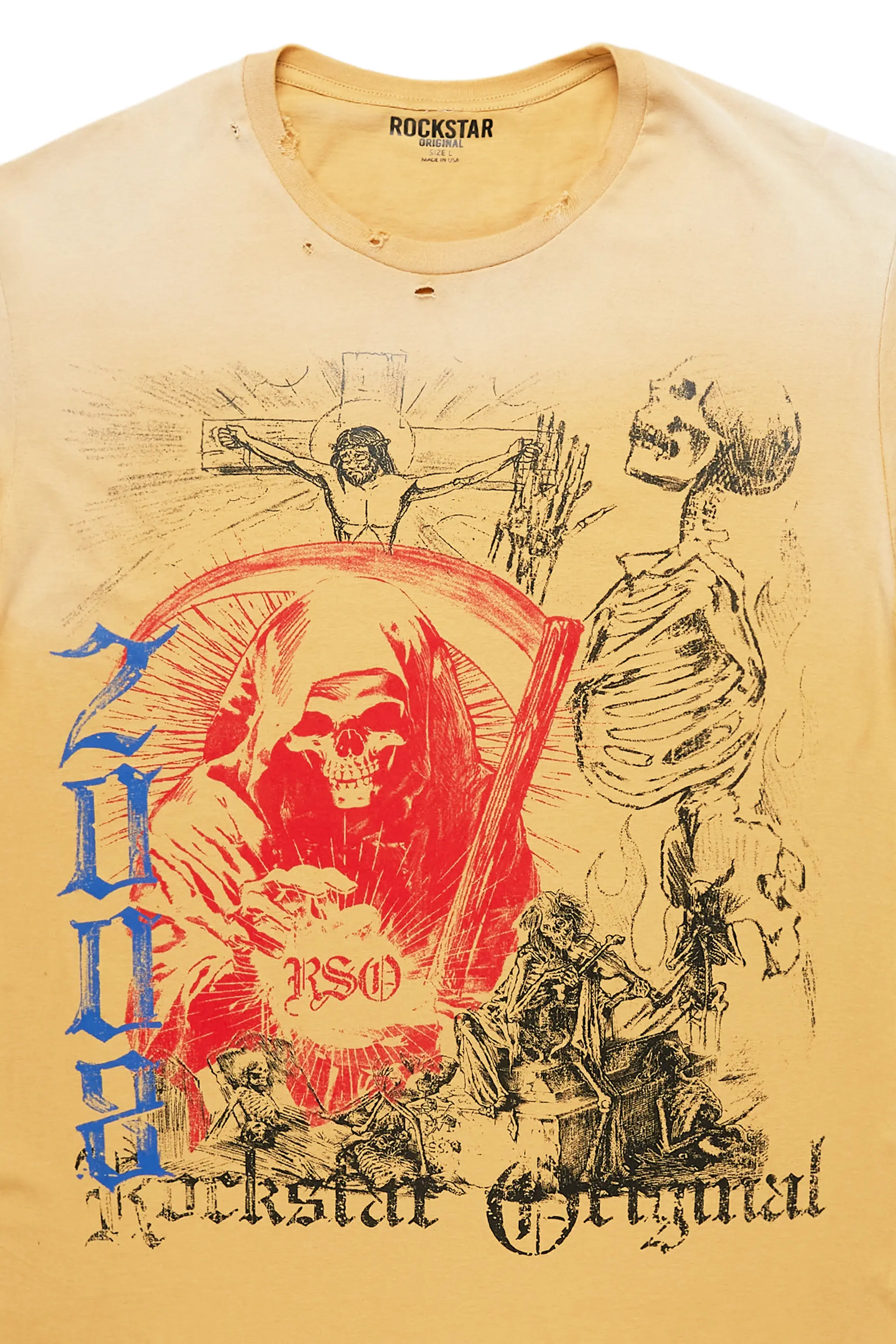 Jesusave Beige Oversized Graphic T-Shirt - Image 7