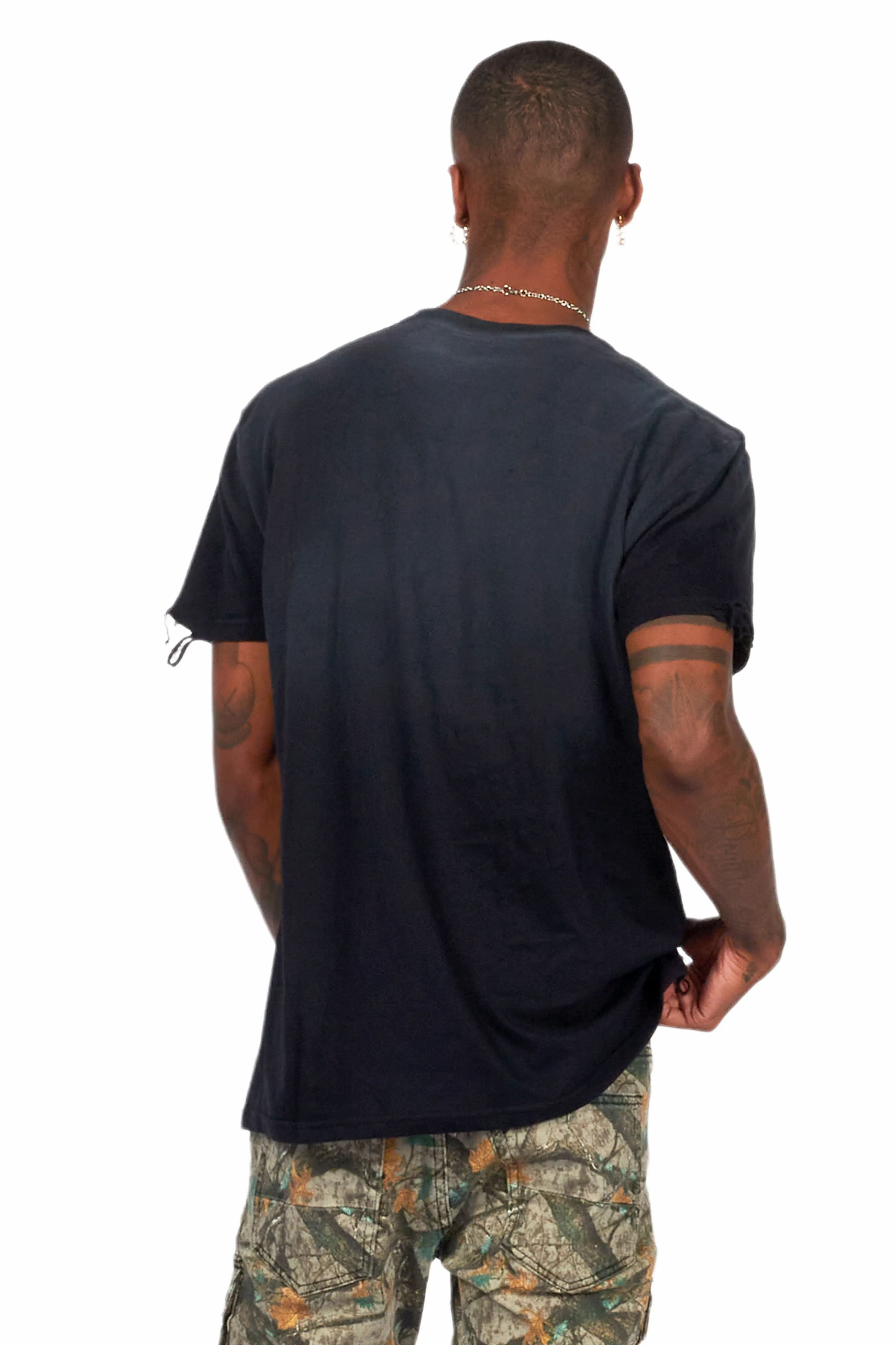 Adohi Black Oversized Graphic T-Shirt - Image 4