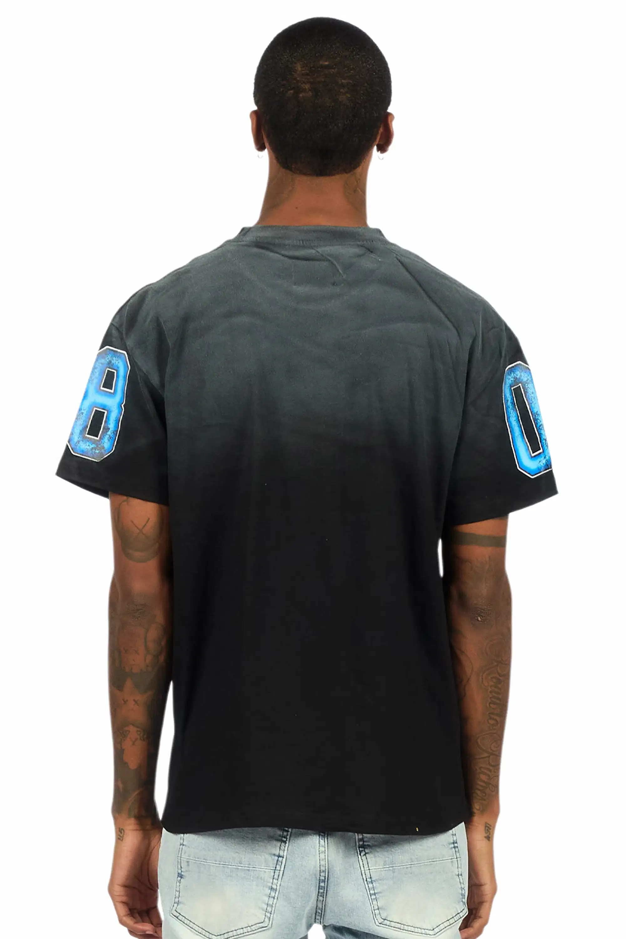 Fields Black/Blue Oversized Graphic T-Shirt - Image 5