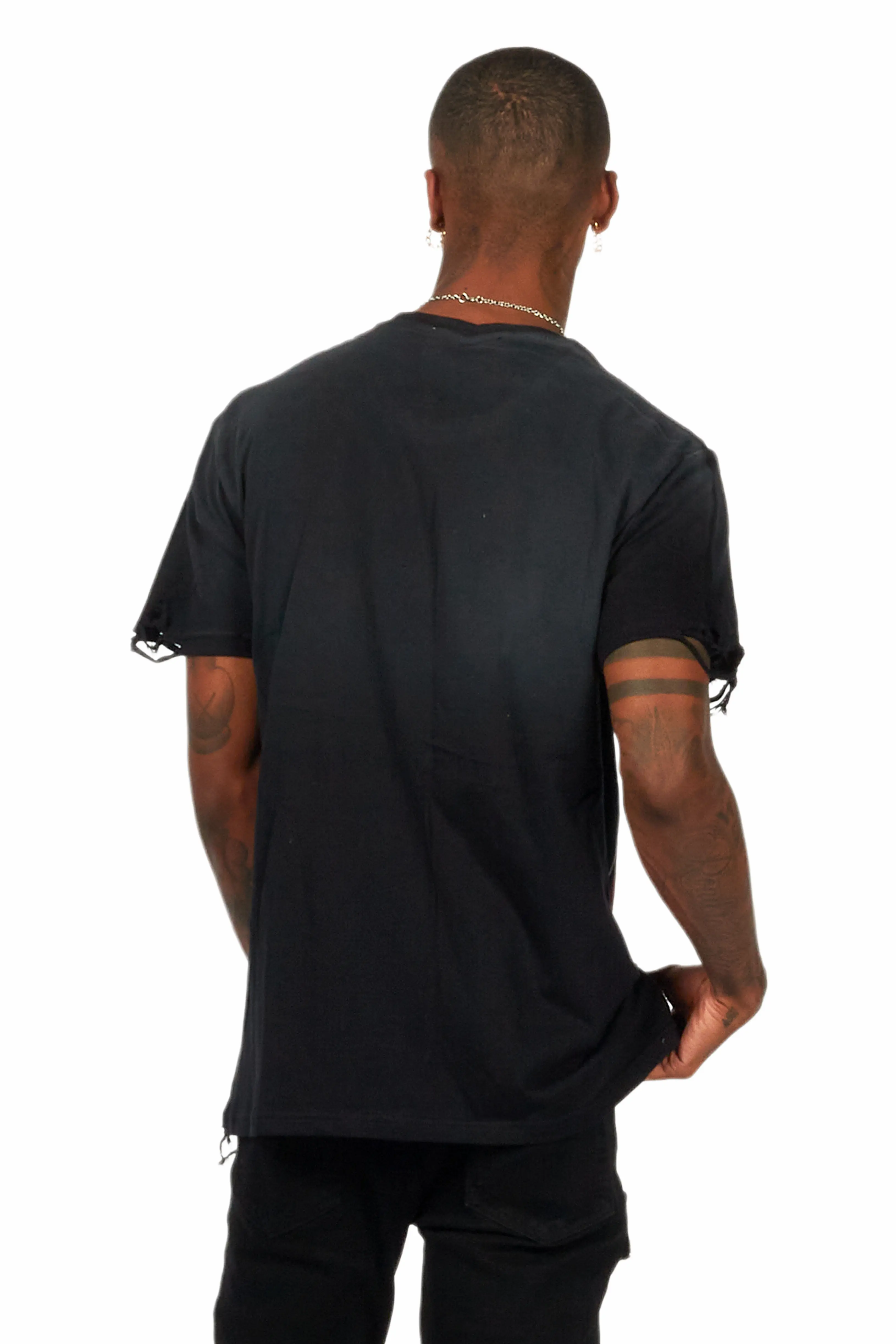 Fields Black/Red Oversized Graphic T-Shirt - Image 8
