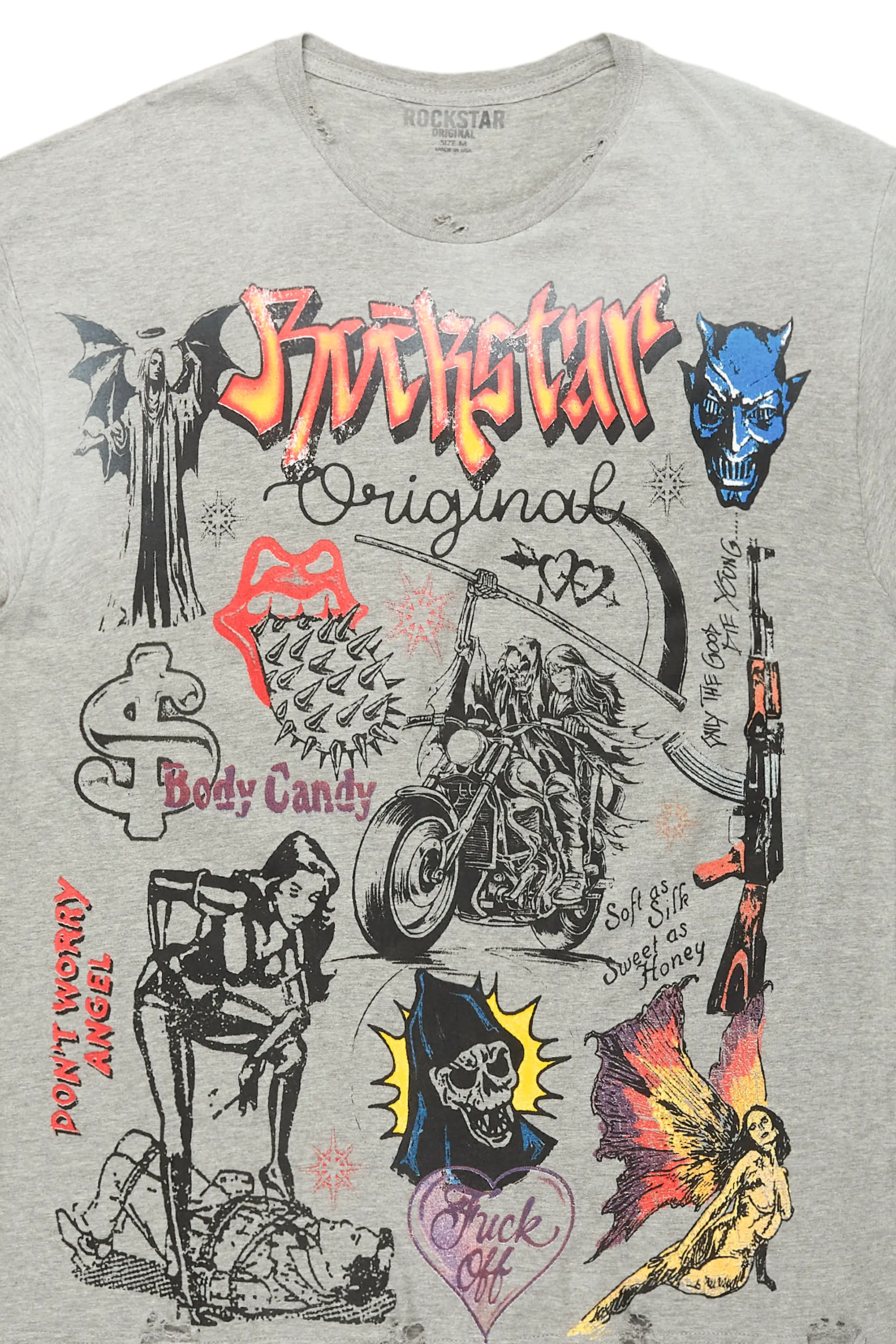 Shoota Heather Grey Oversized Graphic T-Shirt - Image 7