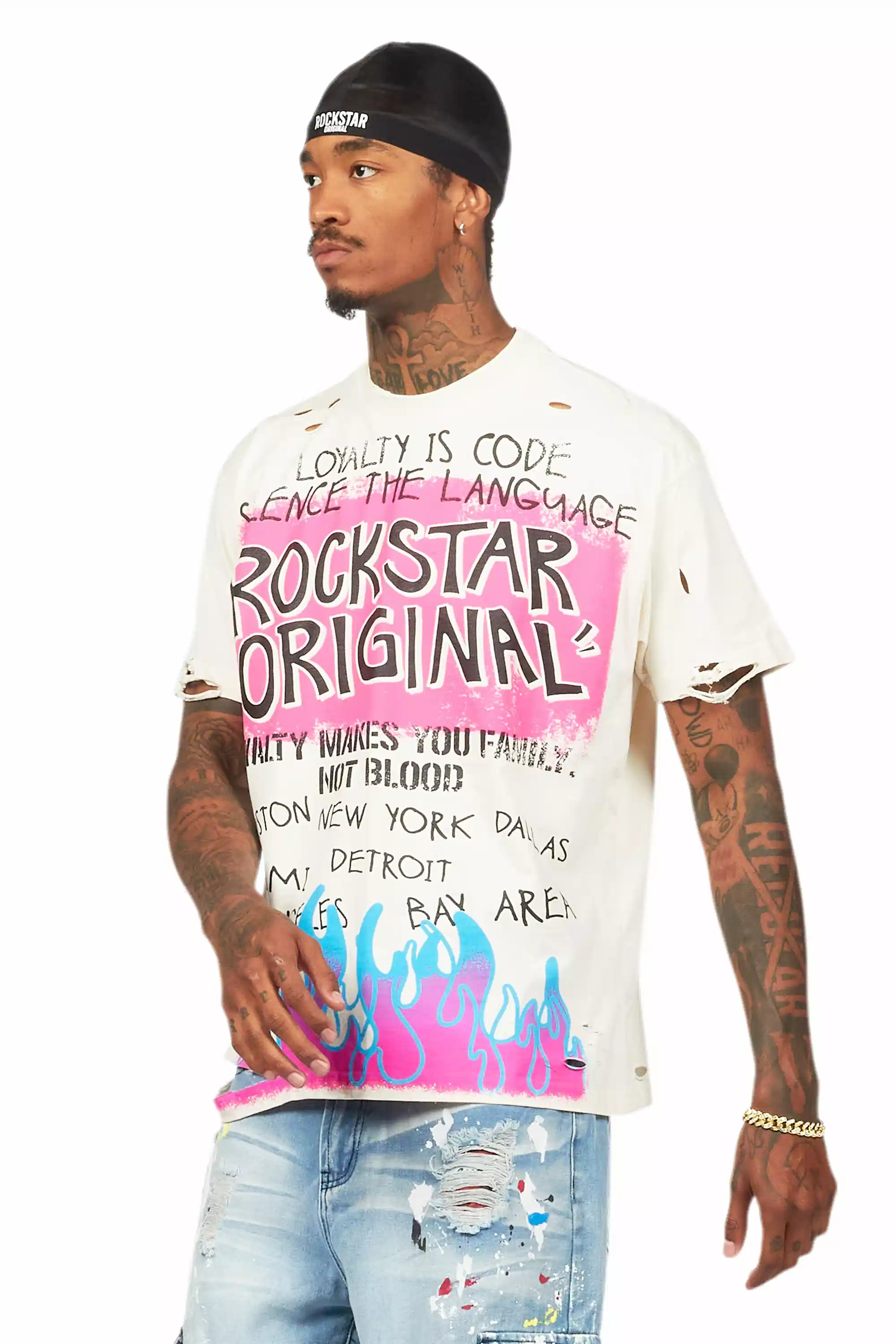 Beno Beige Oversized Graphic T-Shirt - Image 6