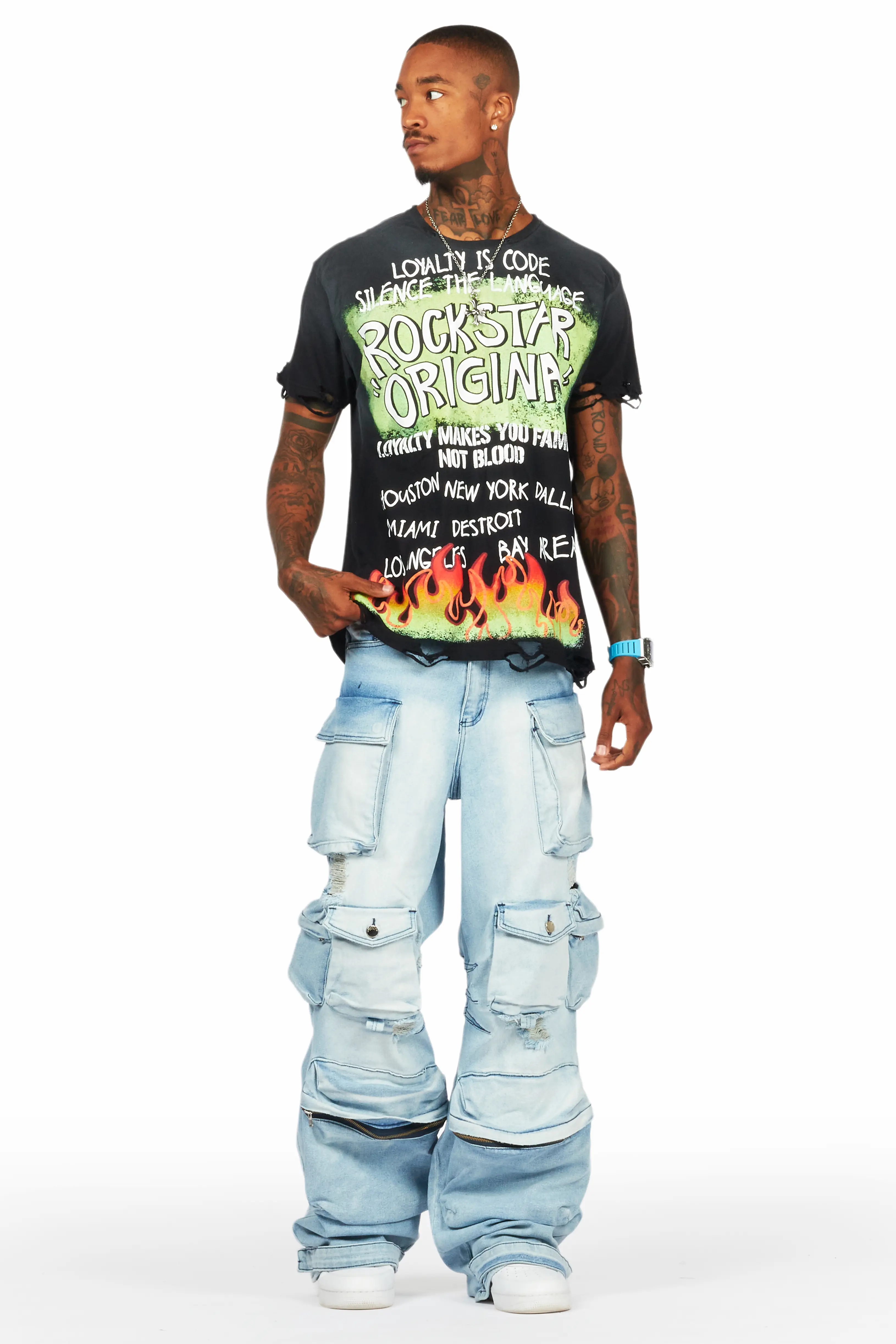 Beno Black Oversized Graphic T-Shirt - Image 5