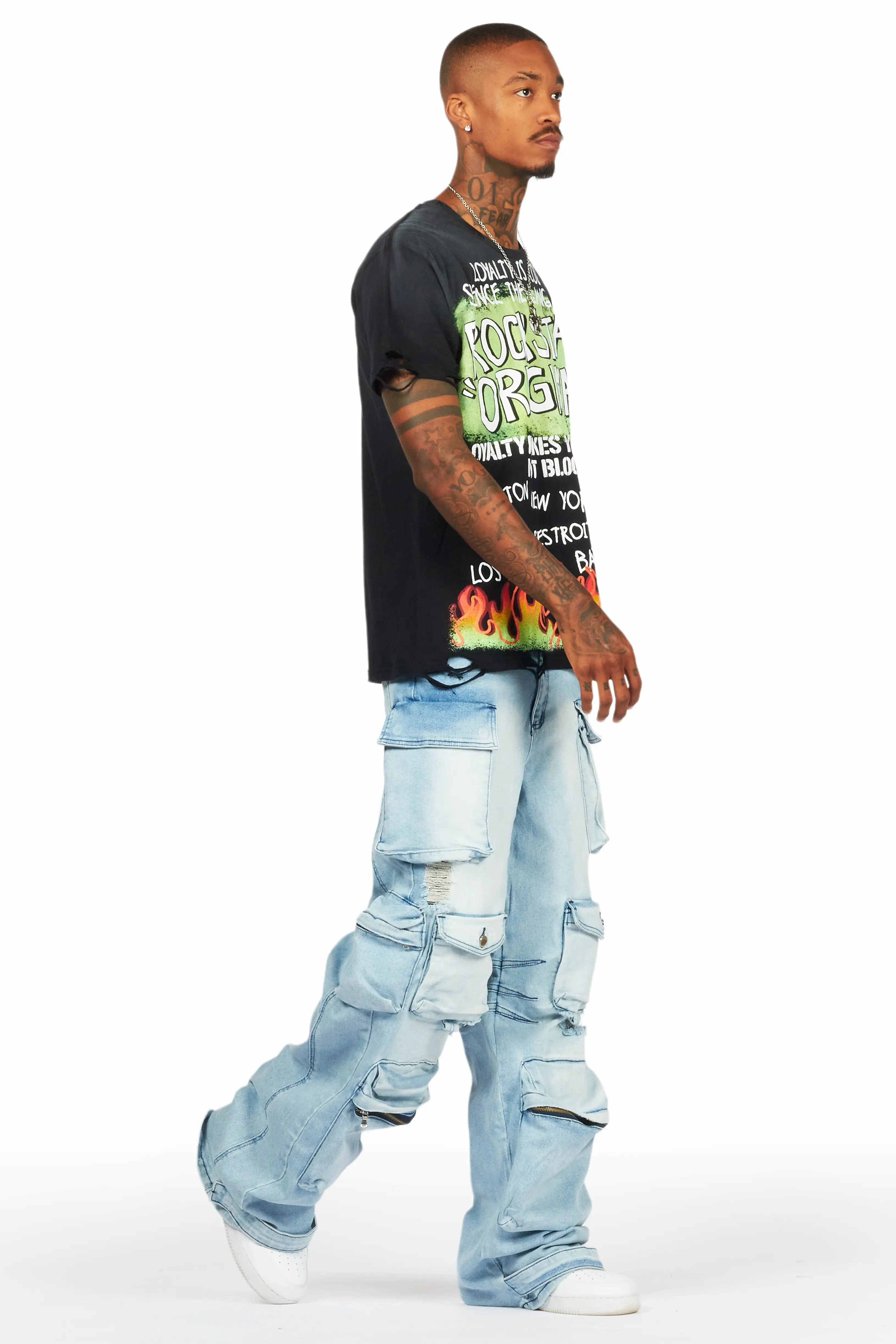 Beno Black Oversized Graphic T-Shirt - Image 6
