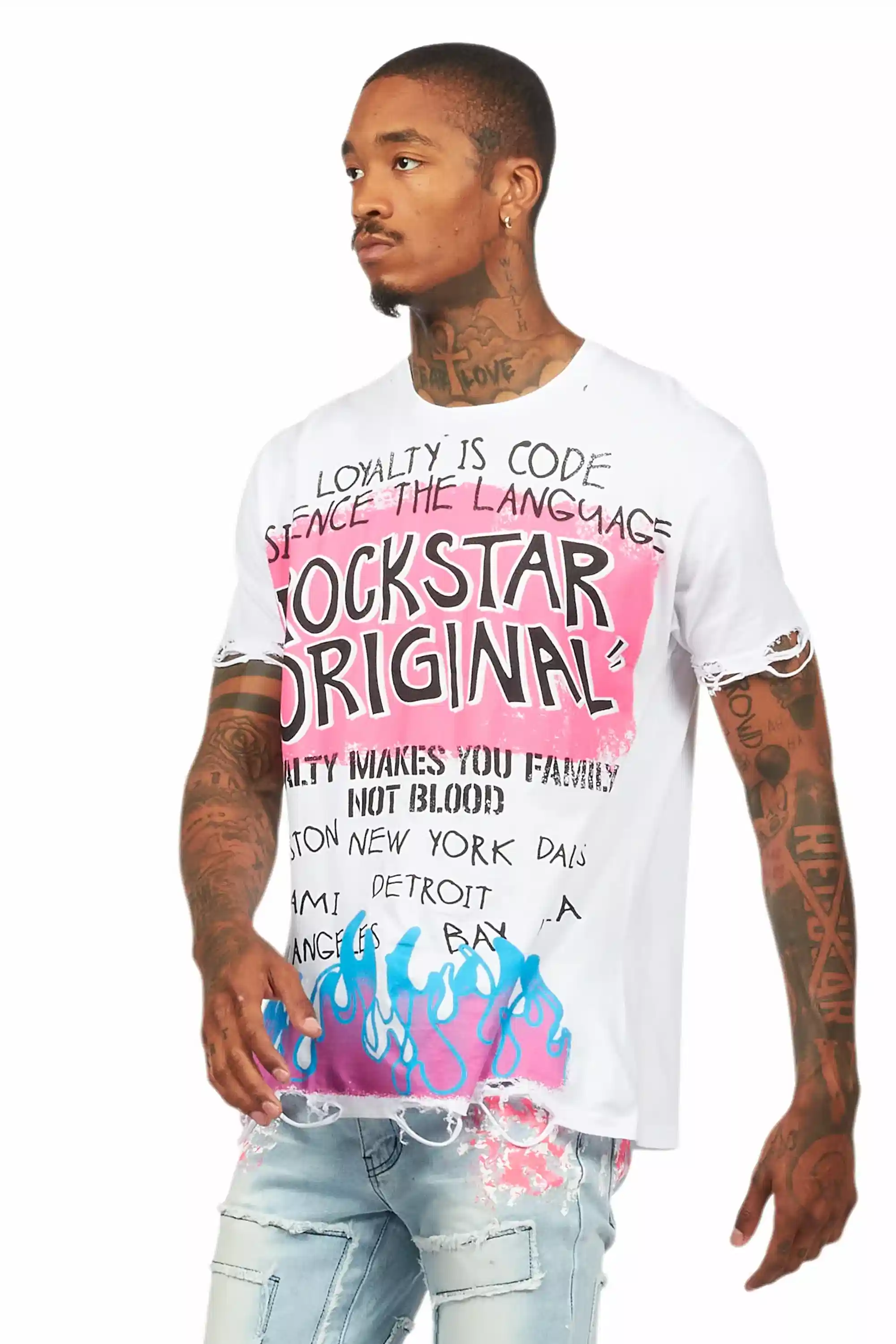 Beno White Oversized Graphic T-Shirt - Image 6