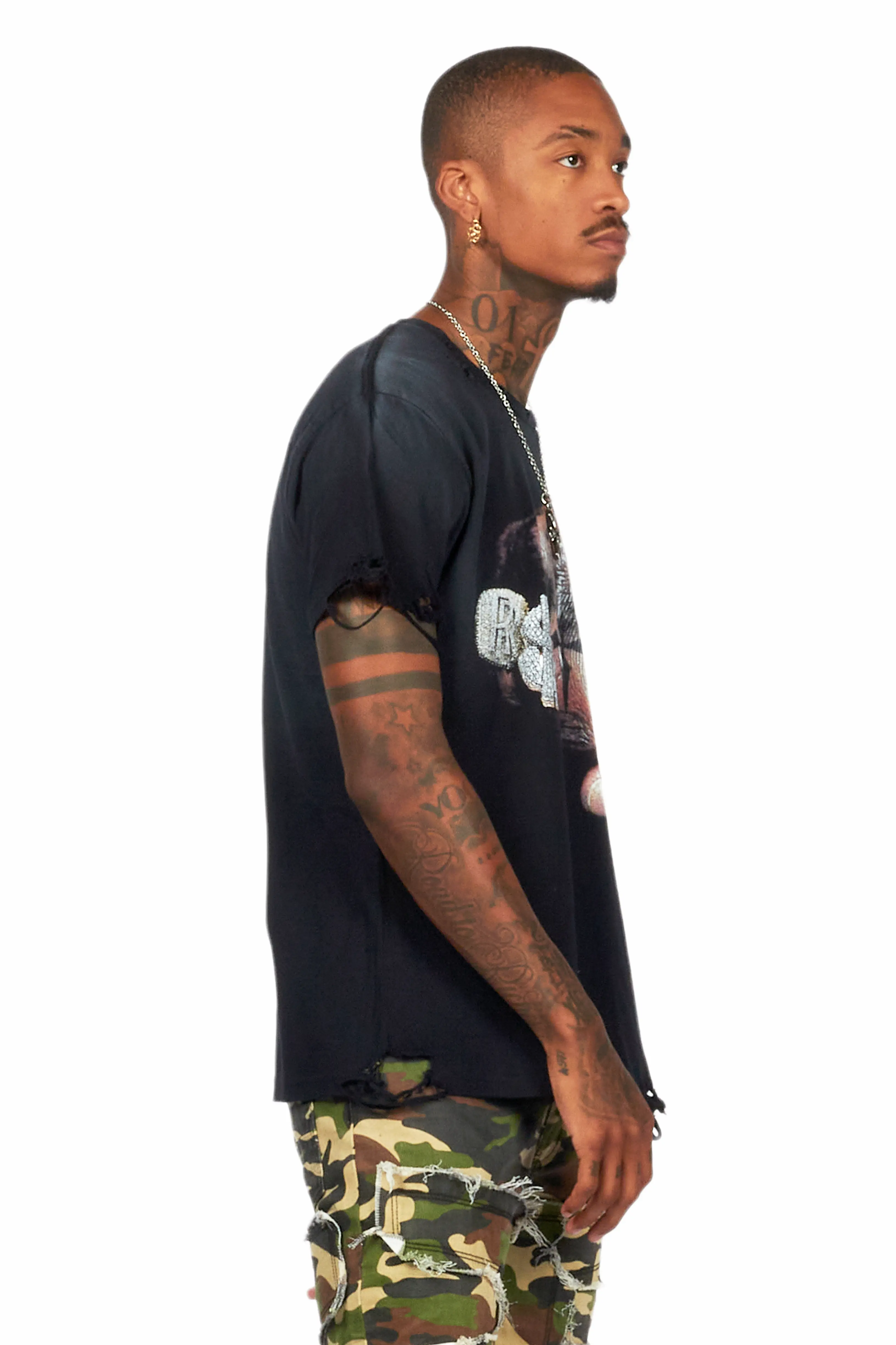 Janus Black Oversized Graphic T-Shirt - Image 6