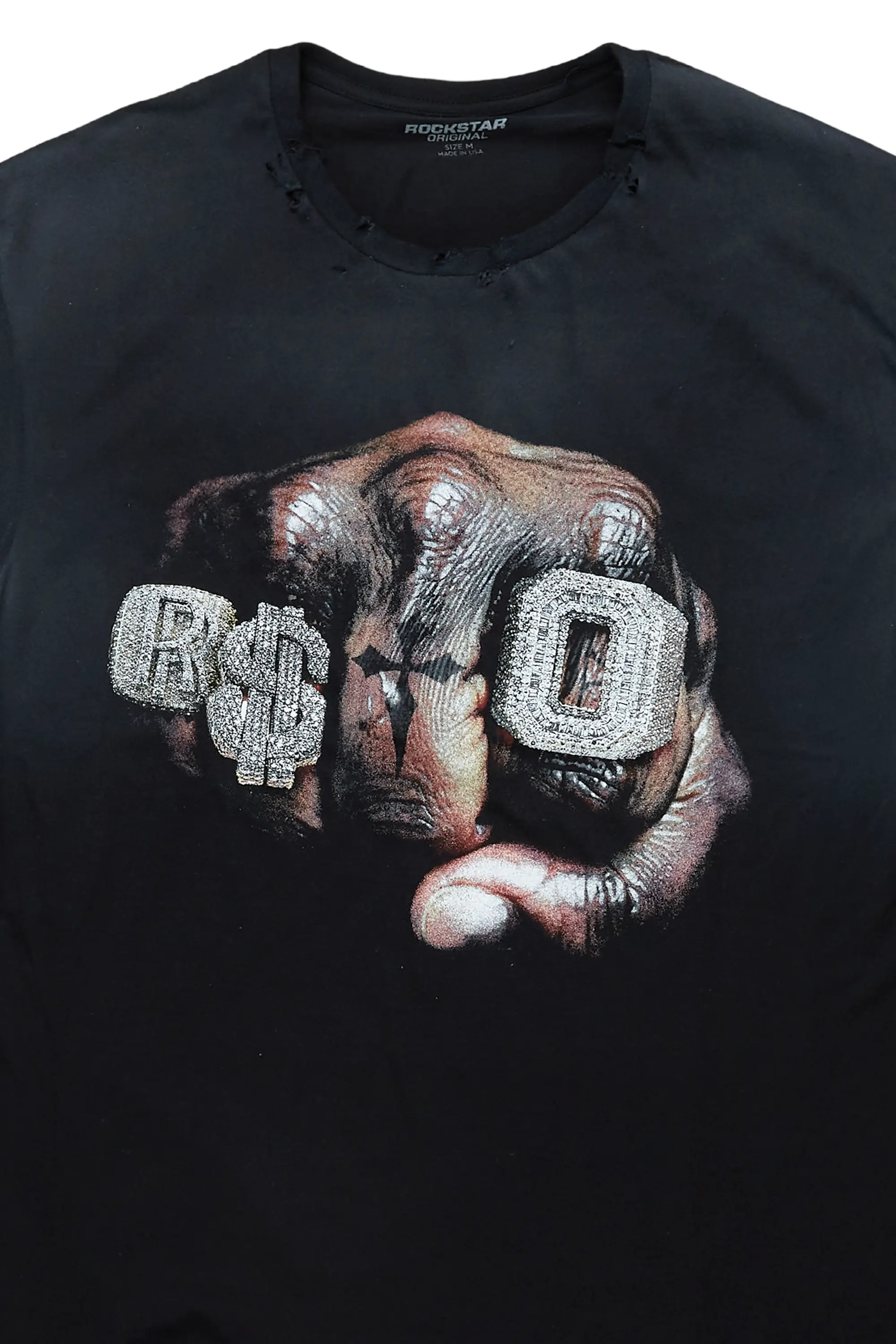 Janus Black Oversized Graphic T-Shirt - Image 7