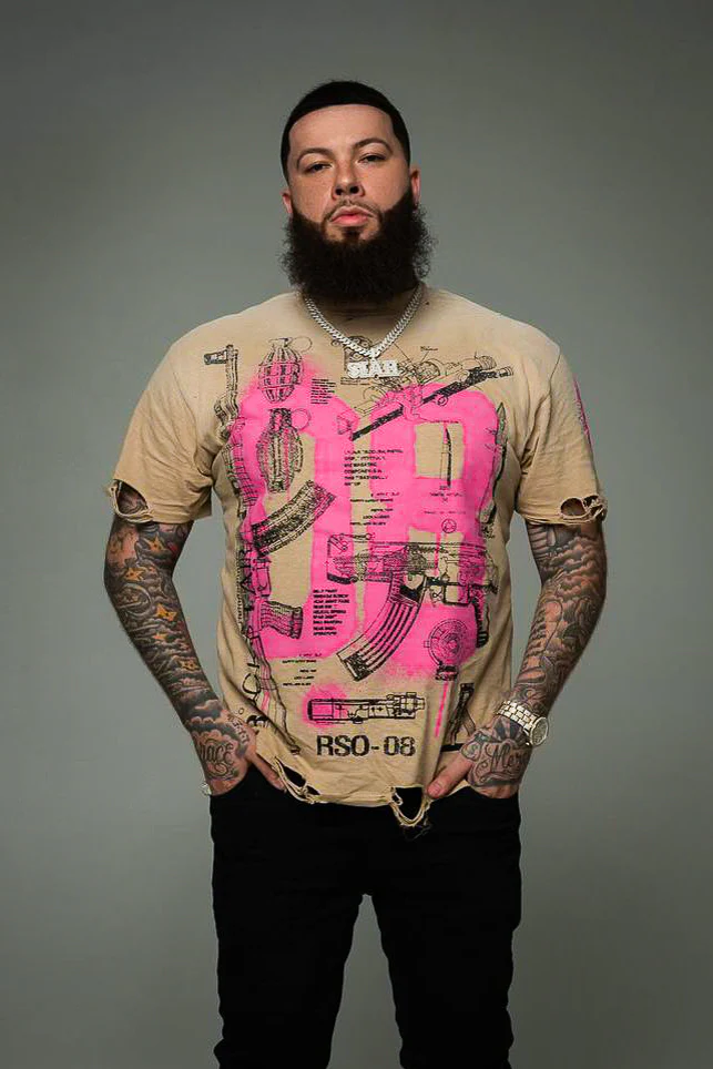 Nesta Beige Oversized Graphic T-Shirt - Image 2