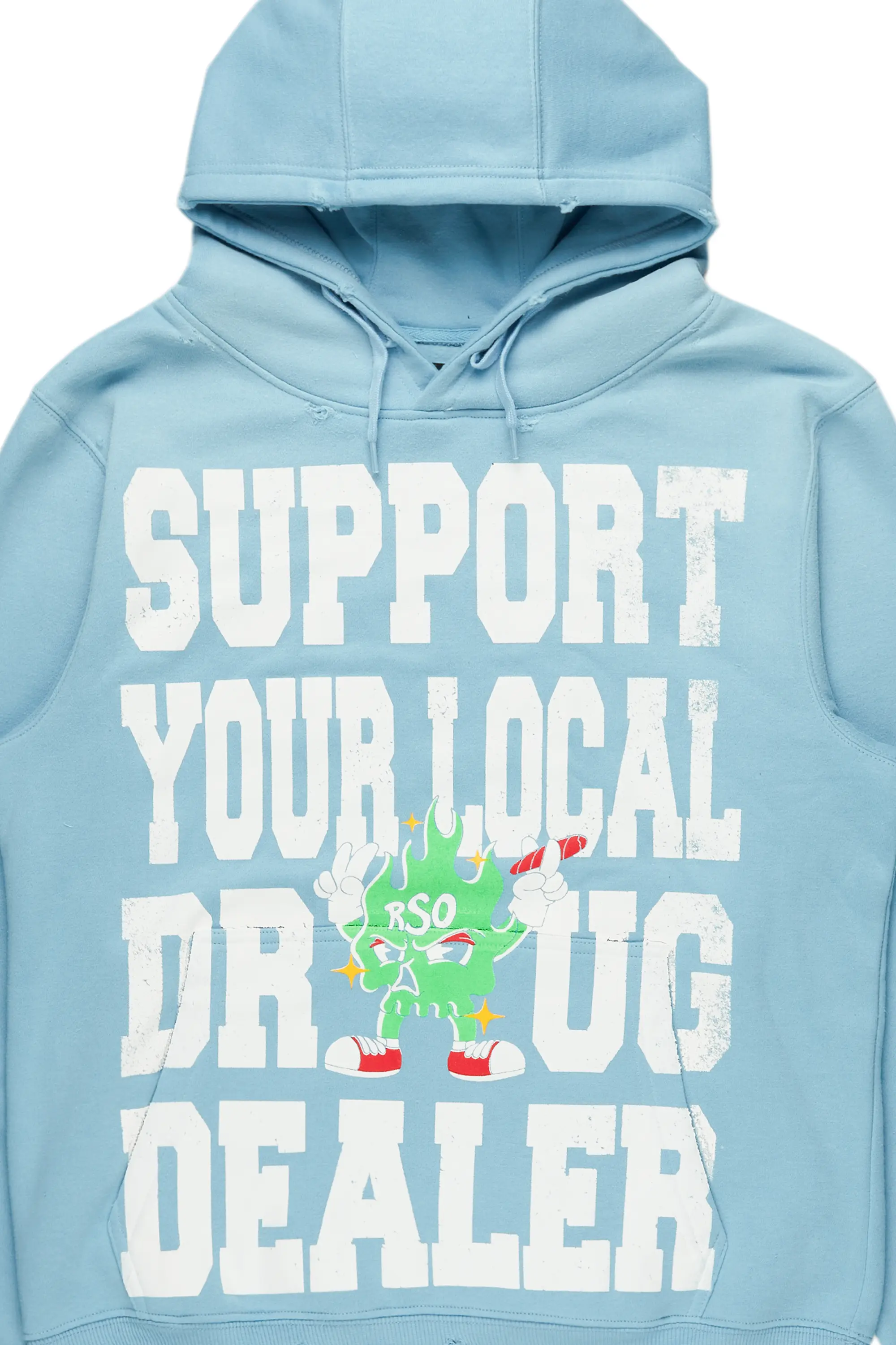 Tarl Baby Blue Distressed Graphic Hoodie - Image 7