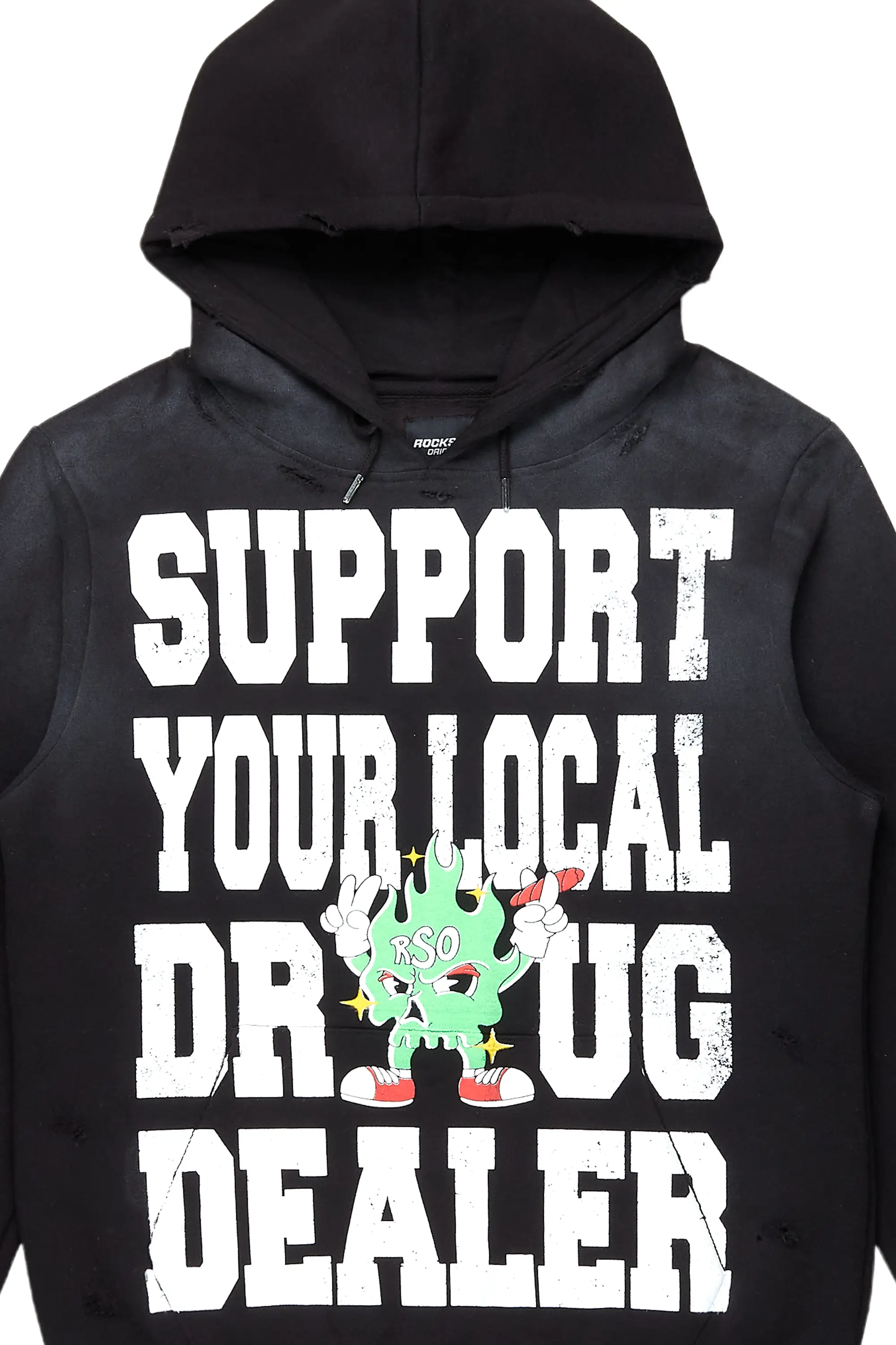 Tarl Black Distressed Graphic Hoodie - Image 6