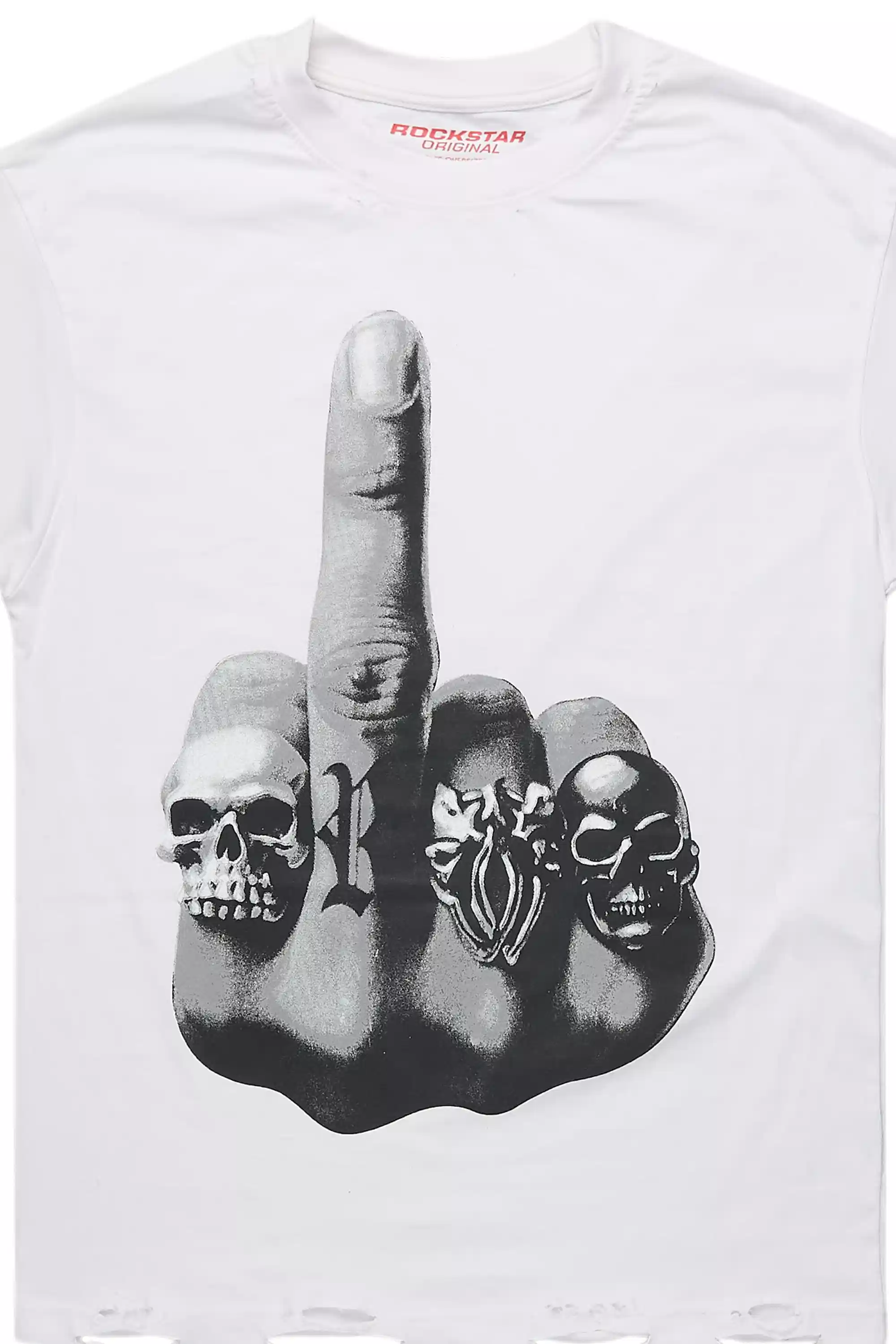 Ummar White Oversized Graphic T-Shirt - Image 5