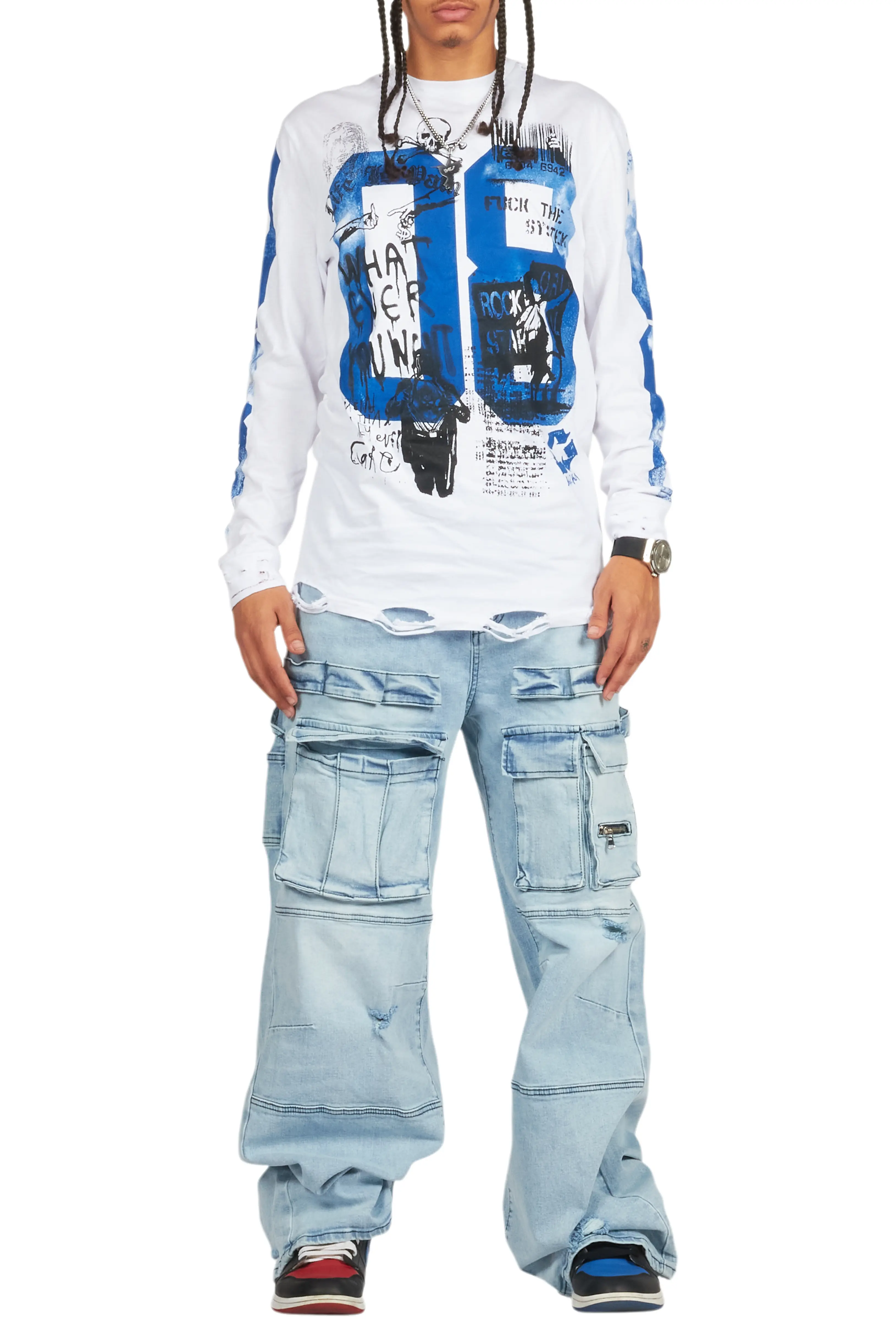 Grill White Long Sleeve Graphic T-Shirt - Image 12