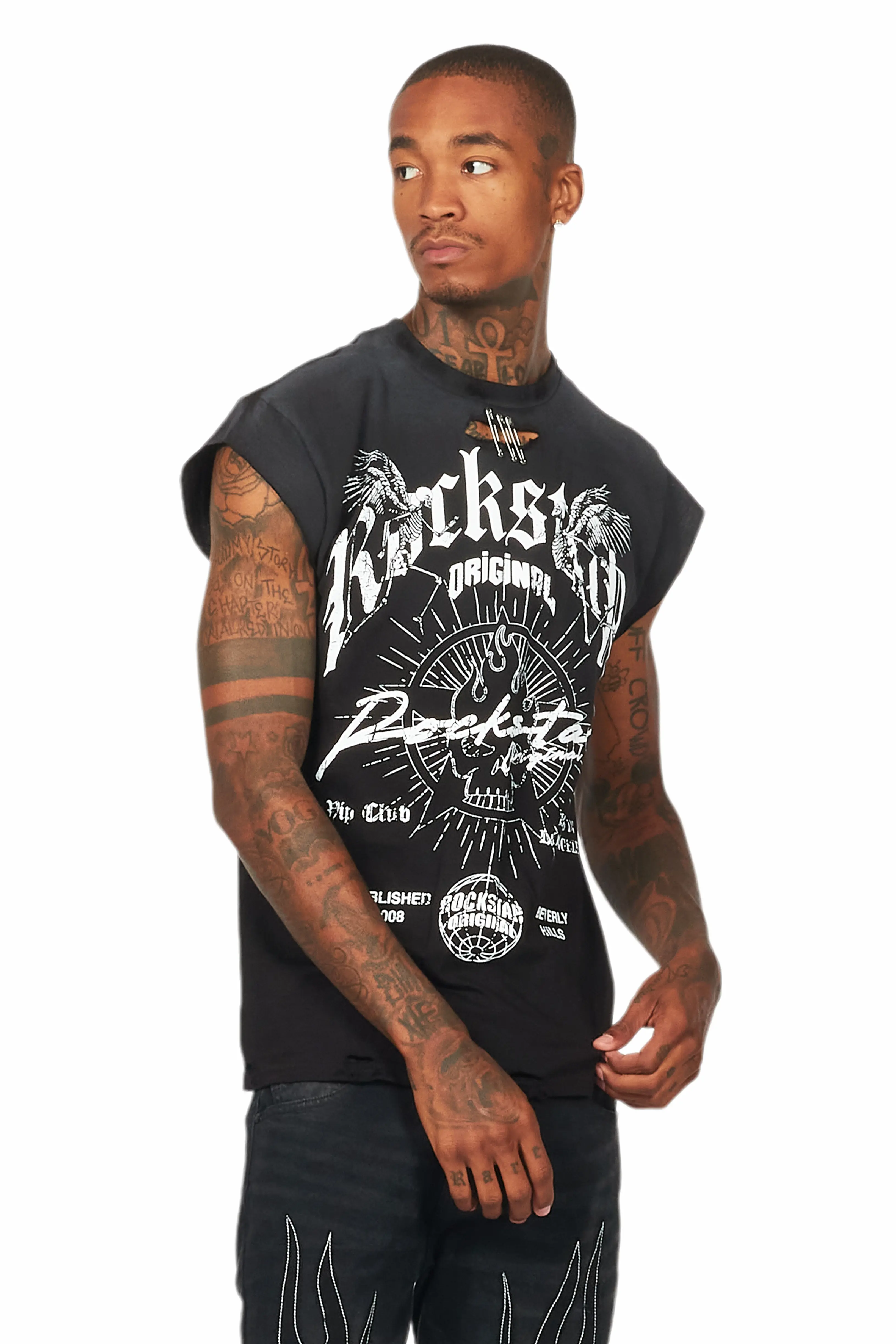 Tylla Black Graphic T-Shirt - Image 3