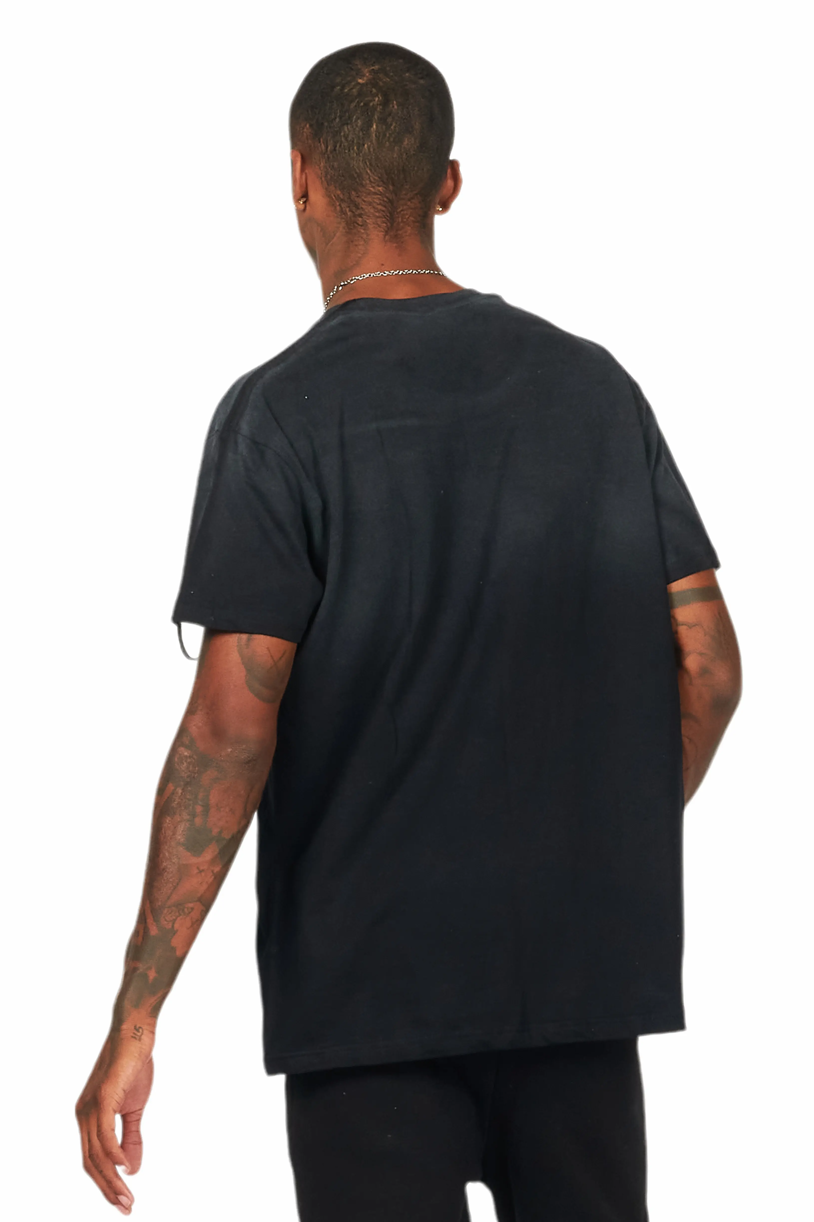 Danby Black/Red Graphic Oversized T-Shirt - Image 5