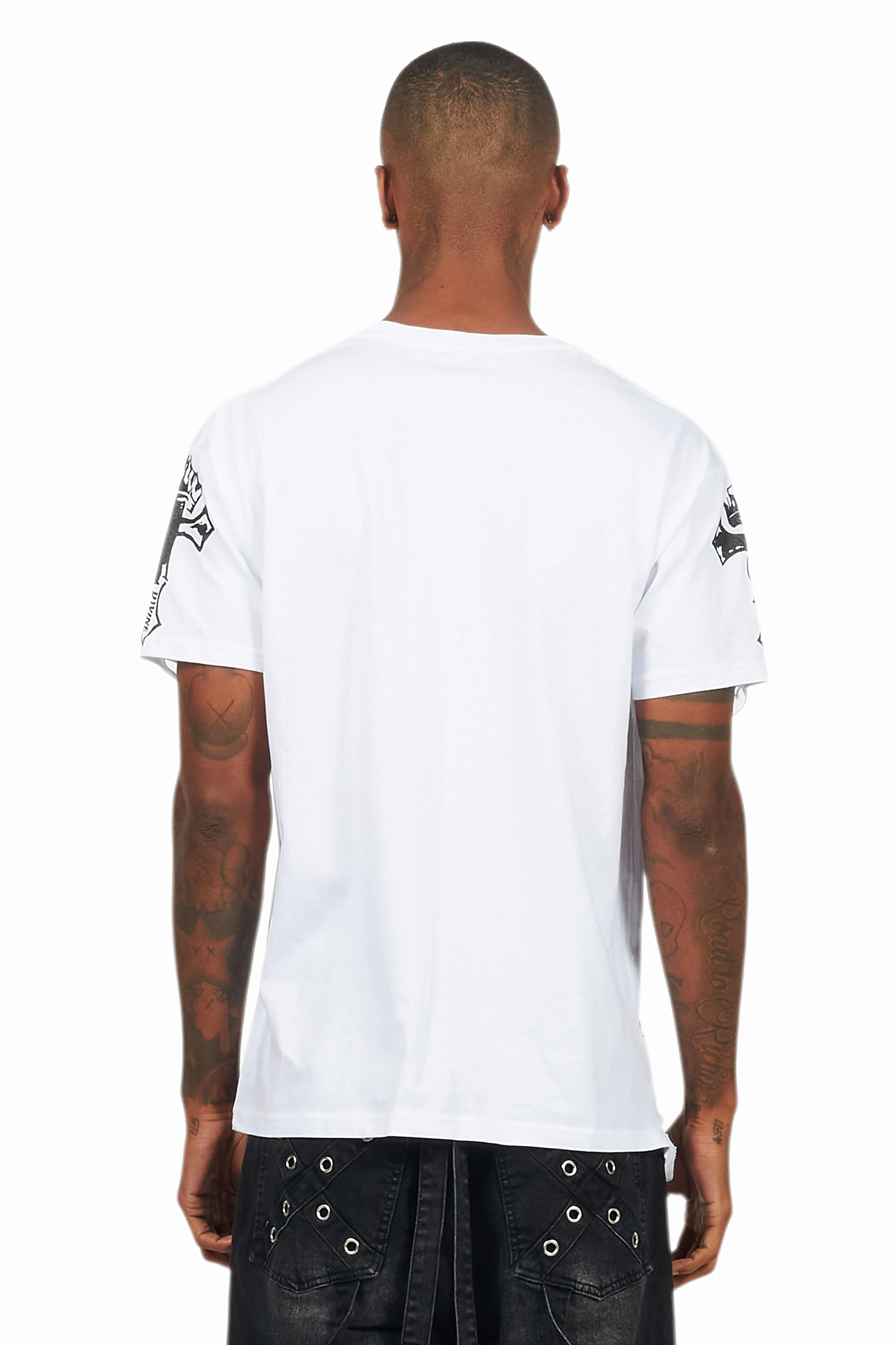 Danby White Graphic Oversized T-Shirt - Image 5