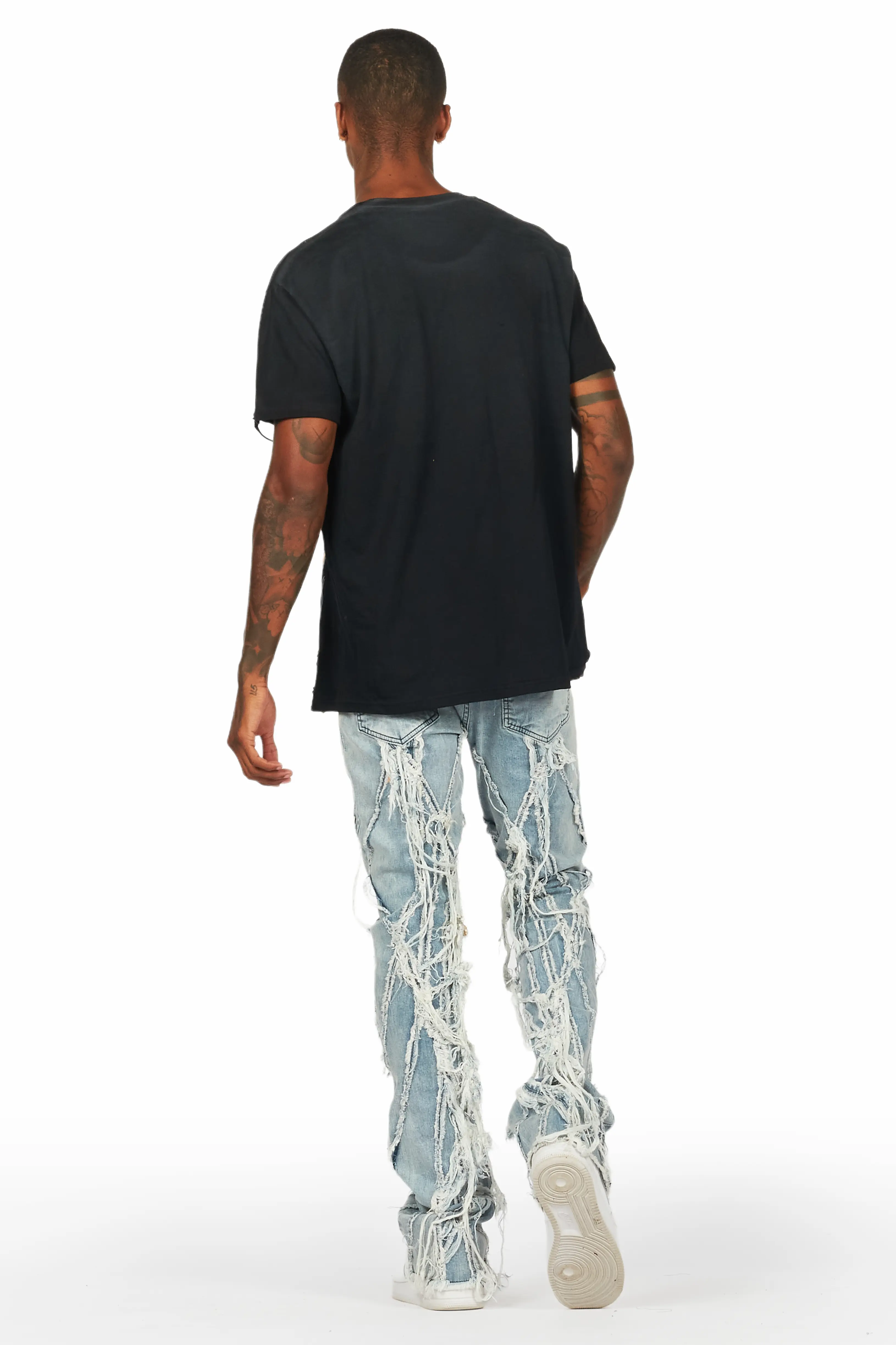 Ebbe Black Graphic Oversized T-Shirt - Image 4