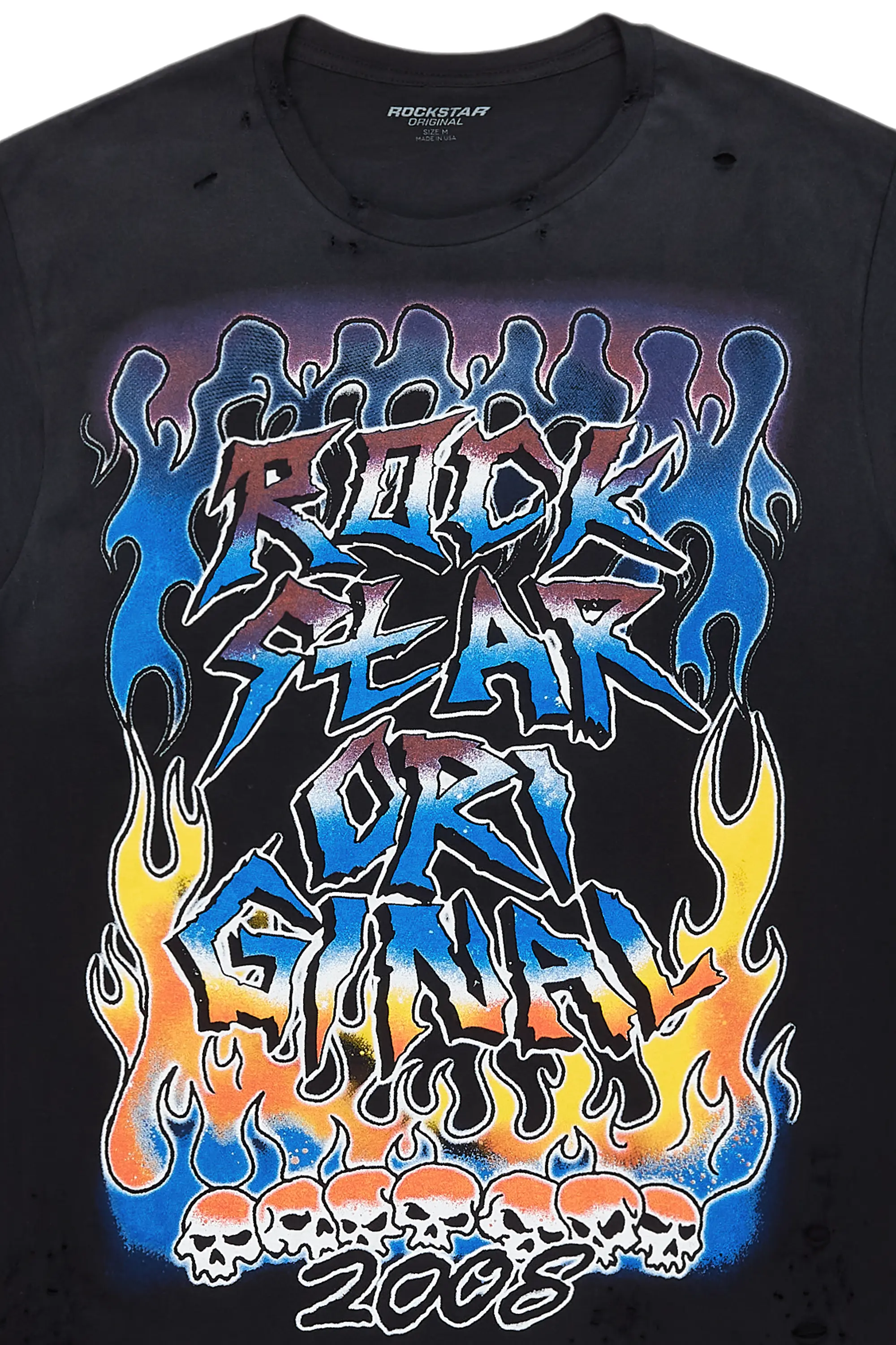 Ebbe Black Graphic Oversized T-Shirt - Image 7