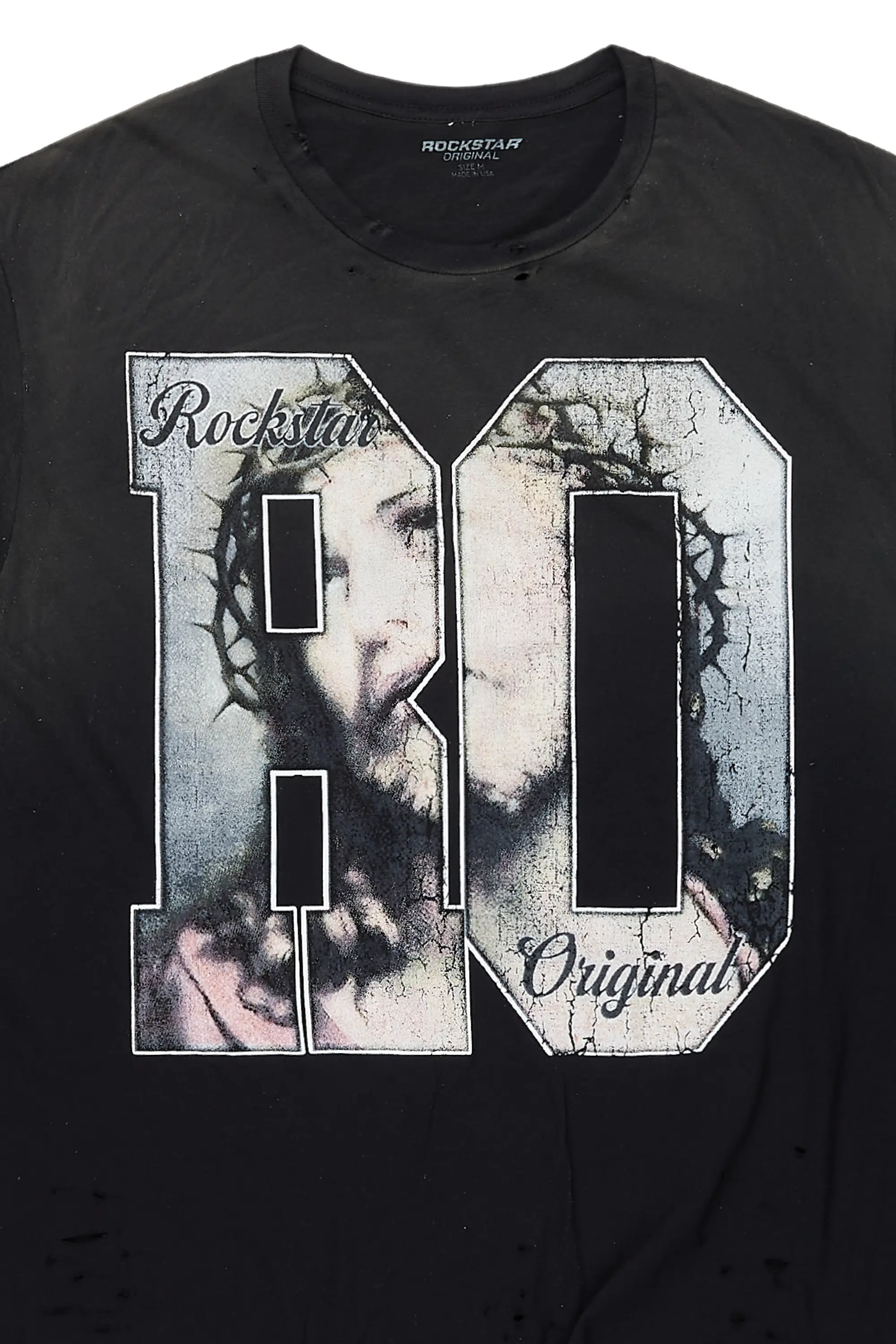 Lainer Black Graphic Oversized T-Shirt - Image 5